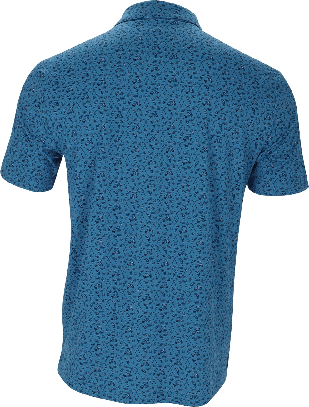 Ben Hogan Men's Golf Cart Print Polo Shirt (French Blue, XXL) 8gjwx