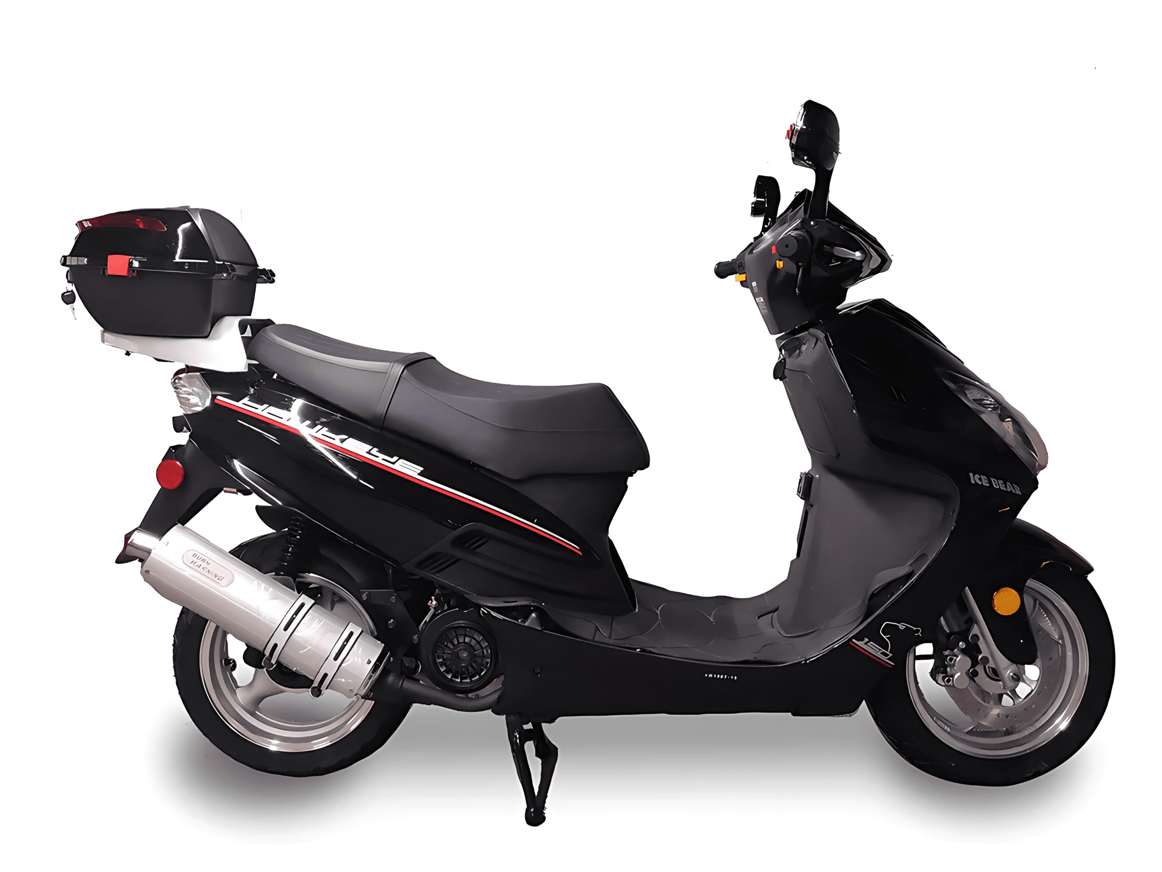 Ice Bear Hawkeye PMZ150-3C 150cc Gas Powered Scooter (Red, 330 lb Capacity) bf0m9