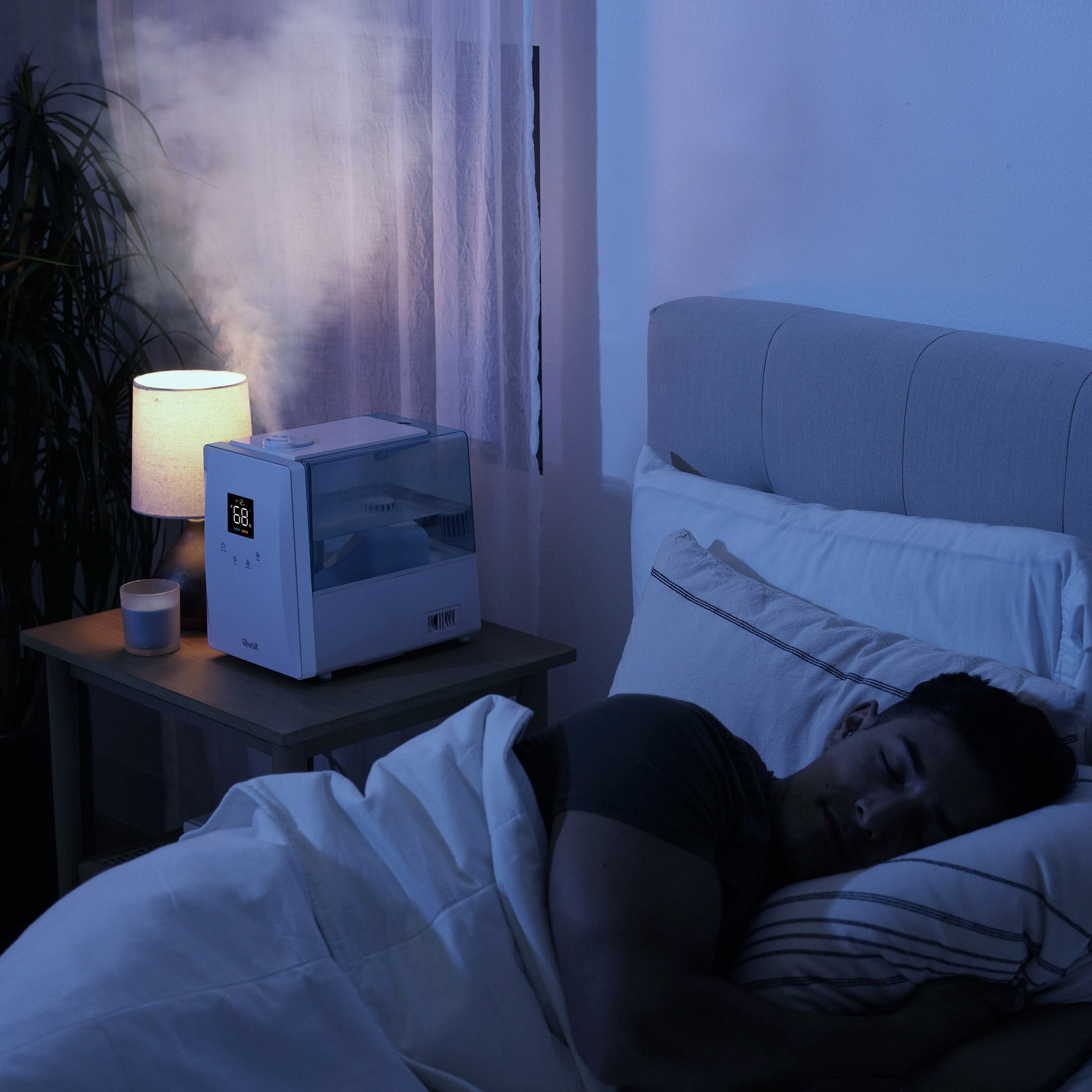 Levoit Smart Hybrid Ultrasonic Warm and Cool Mist Humidifier (White, 1.58 gal) rva42