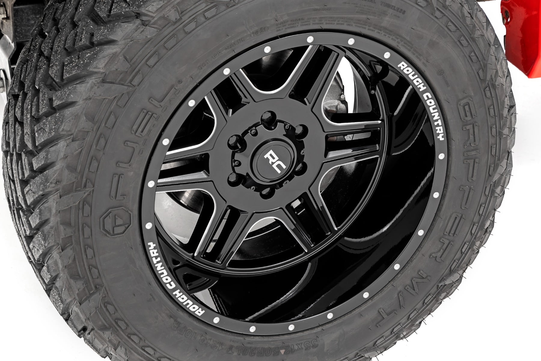 Rough Country 92 Series One-Piece Wheel (Gloss Black, 18x9 in) lpiqs
