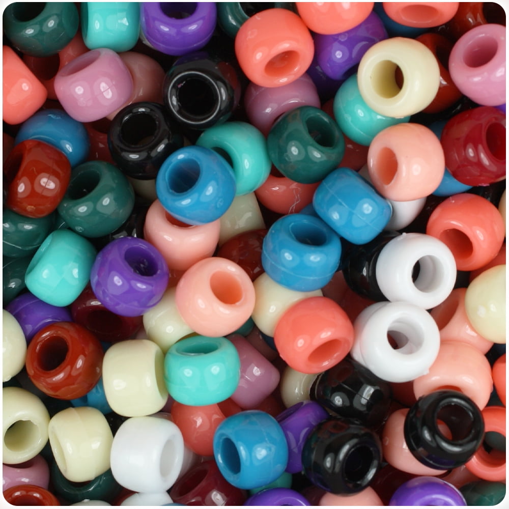 Beadtin Southwest Multi Opaque Barrel Pony Beads (9mm, 500pc) sntzu