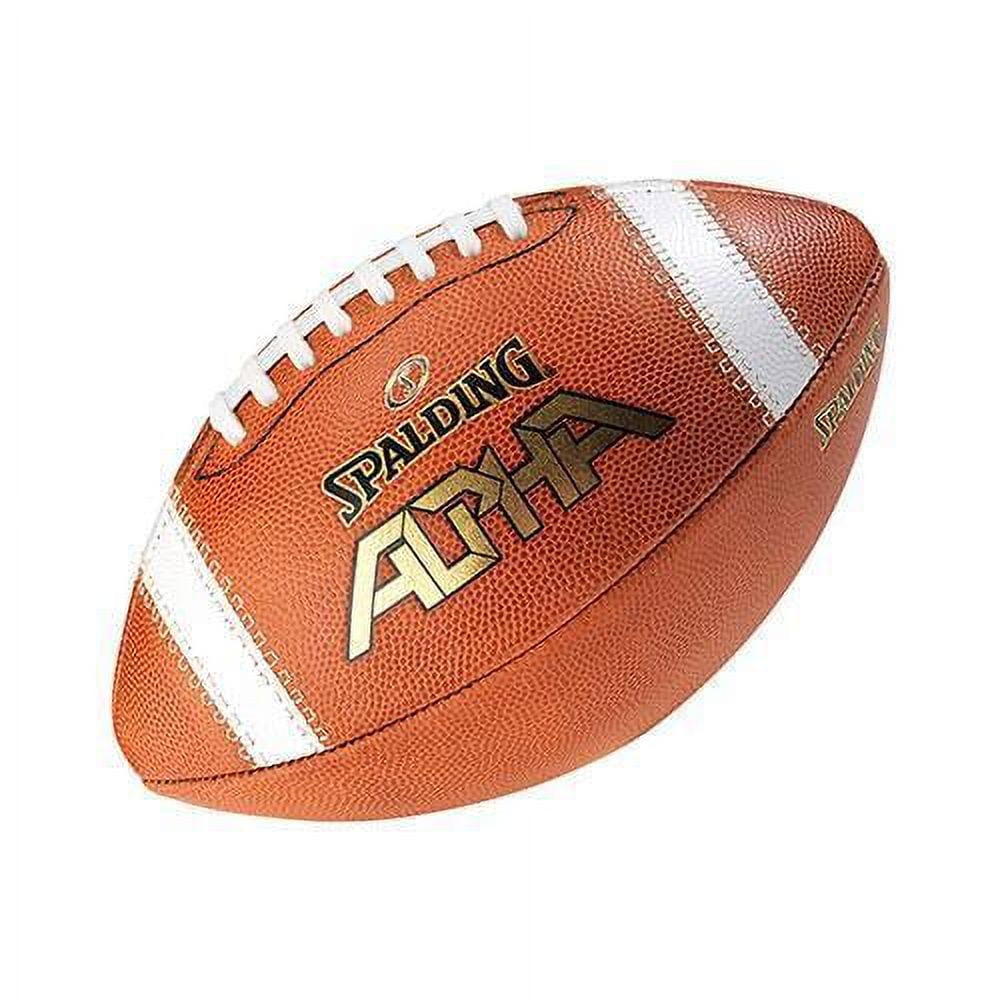 Spalding Alpha Leather Football Professional Grip (Brown, Official Size) iy3mc