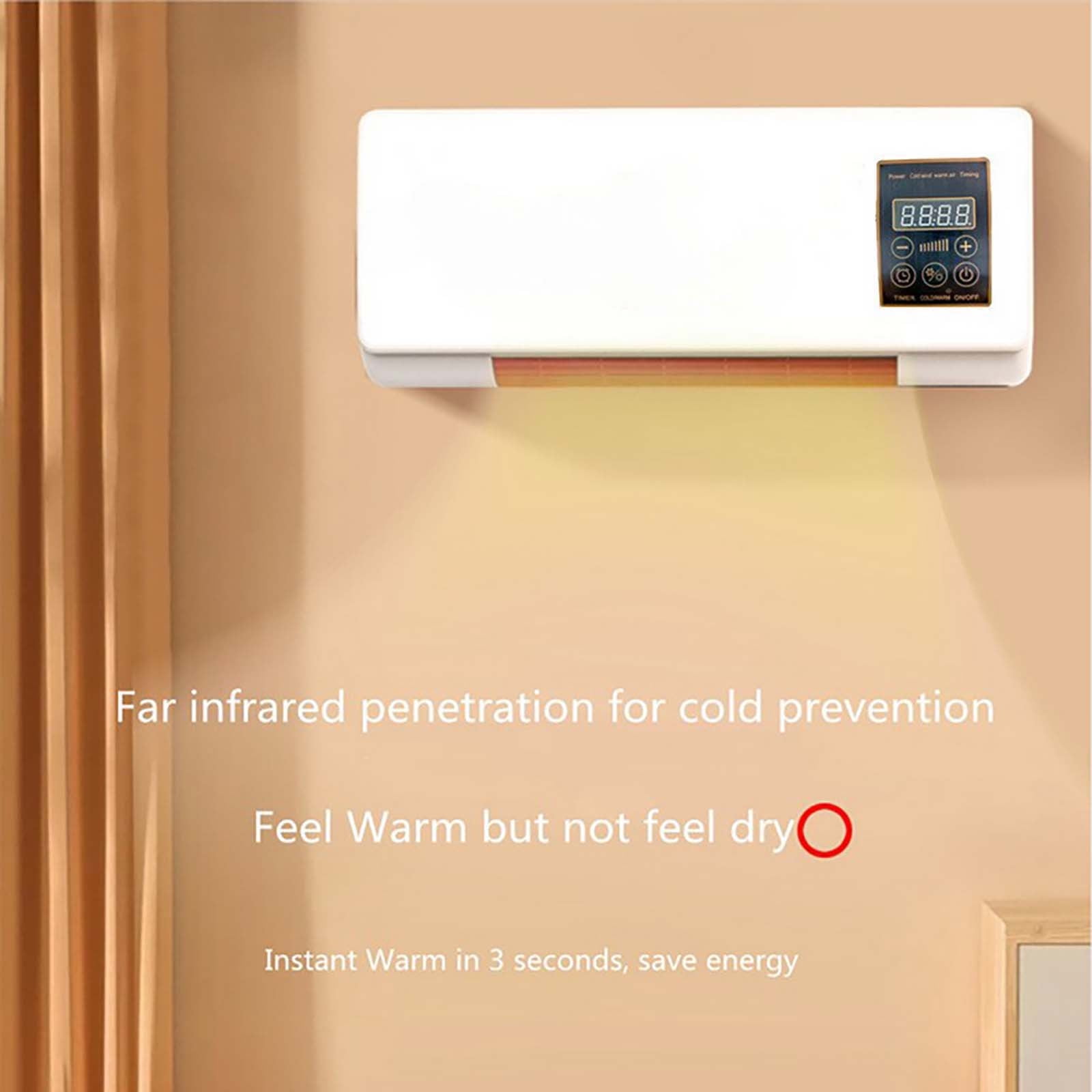 FYHALE 8,000 BTU Through-the-Wall Air Conditioner, Efficient Cooling for 440 Sq. Ft. Rooms, Remote Control Included (White) 60d3x
