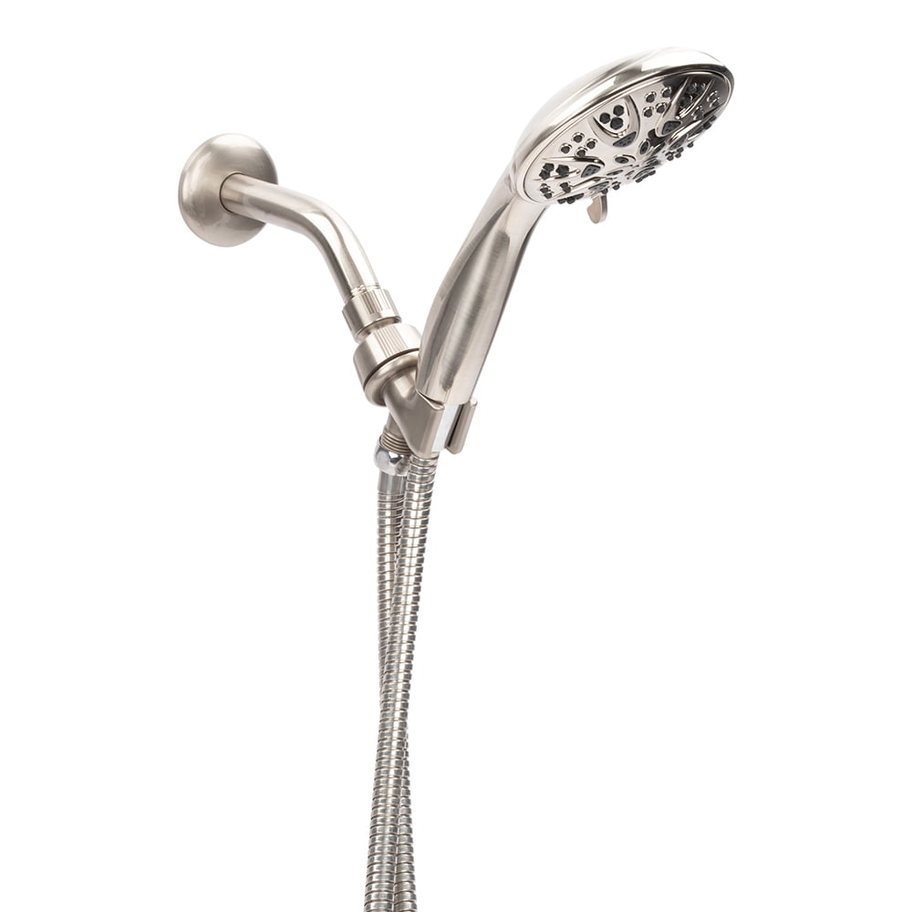Mainstays 5-Spray Handheld Shower Head with 60 in. Hose (Brushed Nickel, 1.8 GPM) w4blf