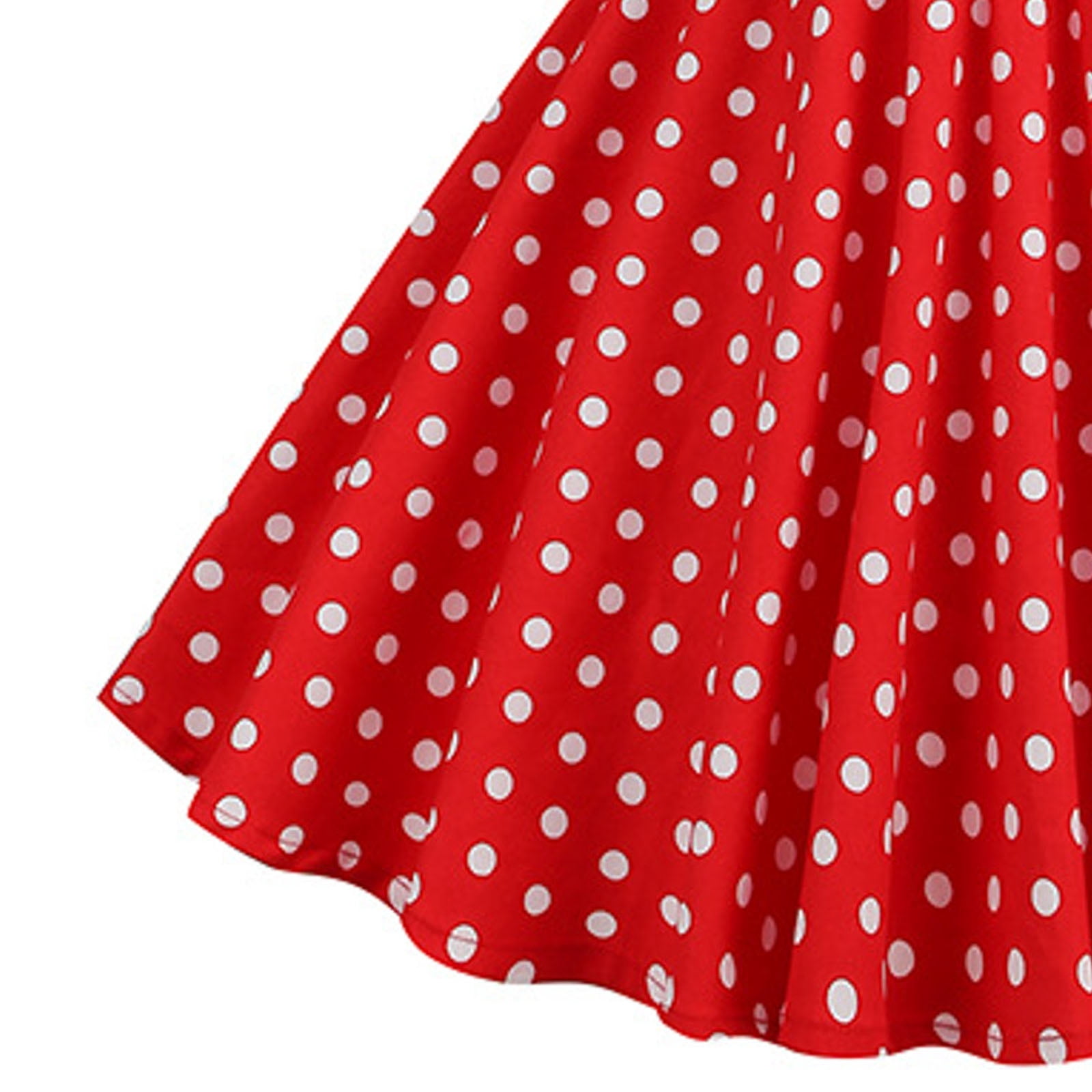YDFCWXW Girls 1950s Vintage Retro Polka Dot Halter Swing Dress (Red, 9-10 Years) l7dir