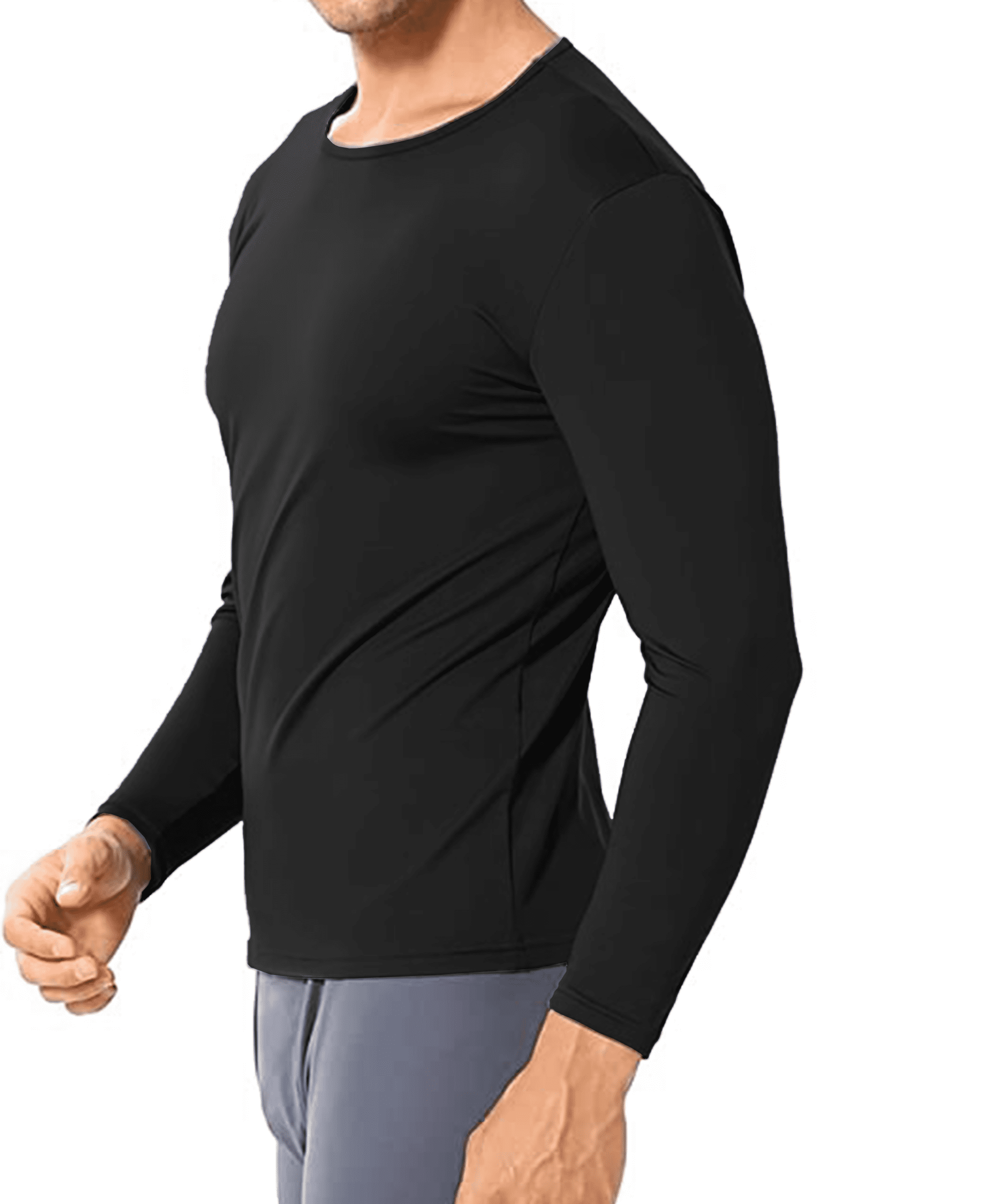 Therma Pro Men's Thermal Compression Long Sleeve Base Layer Shirt (Black, Large) 1bkq7