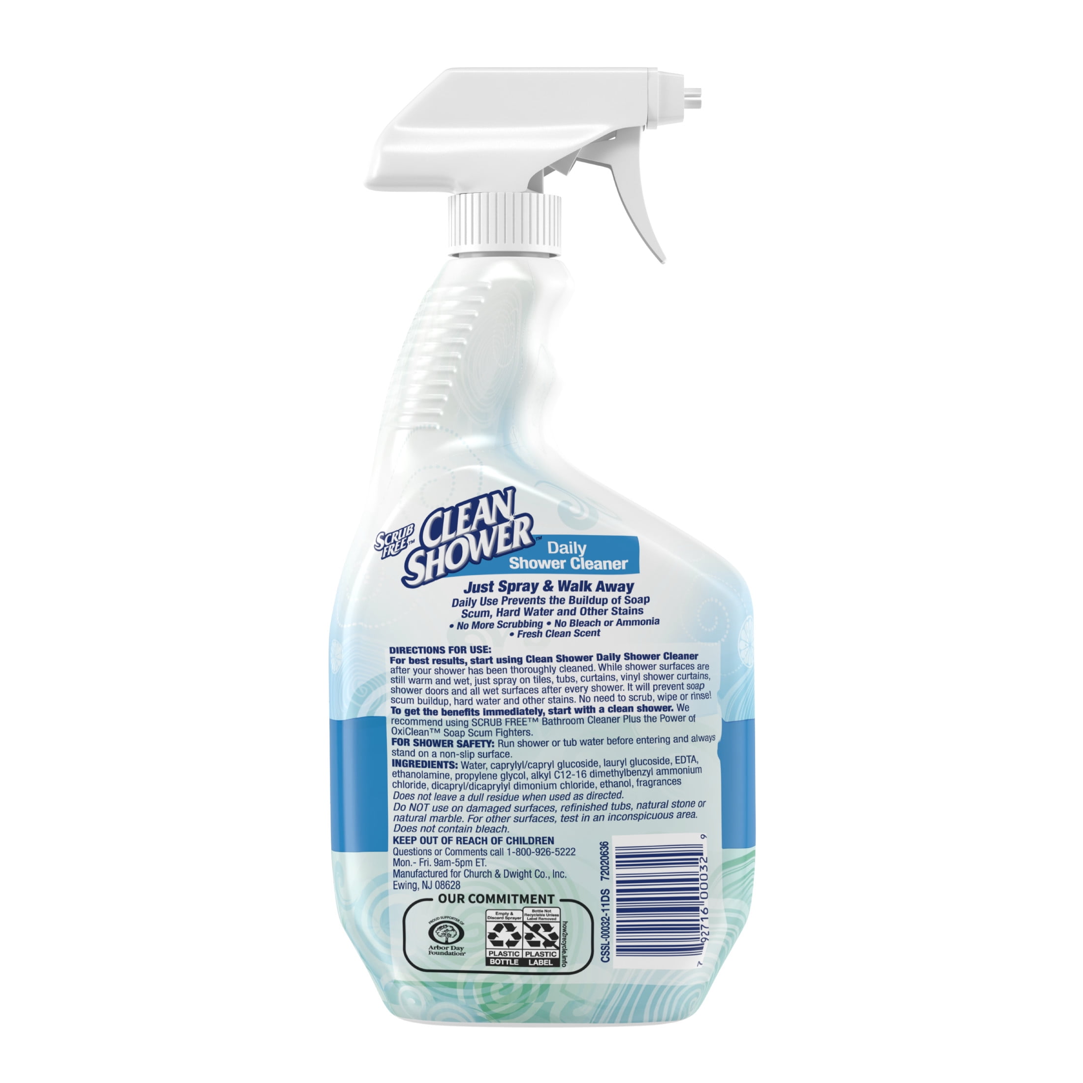 Clean Shower Daily Shower Cleaner, Non-Toxic Formula for Soap Scum and Hard Water Prevention (32 fl oz) lv8i0 - Image 6