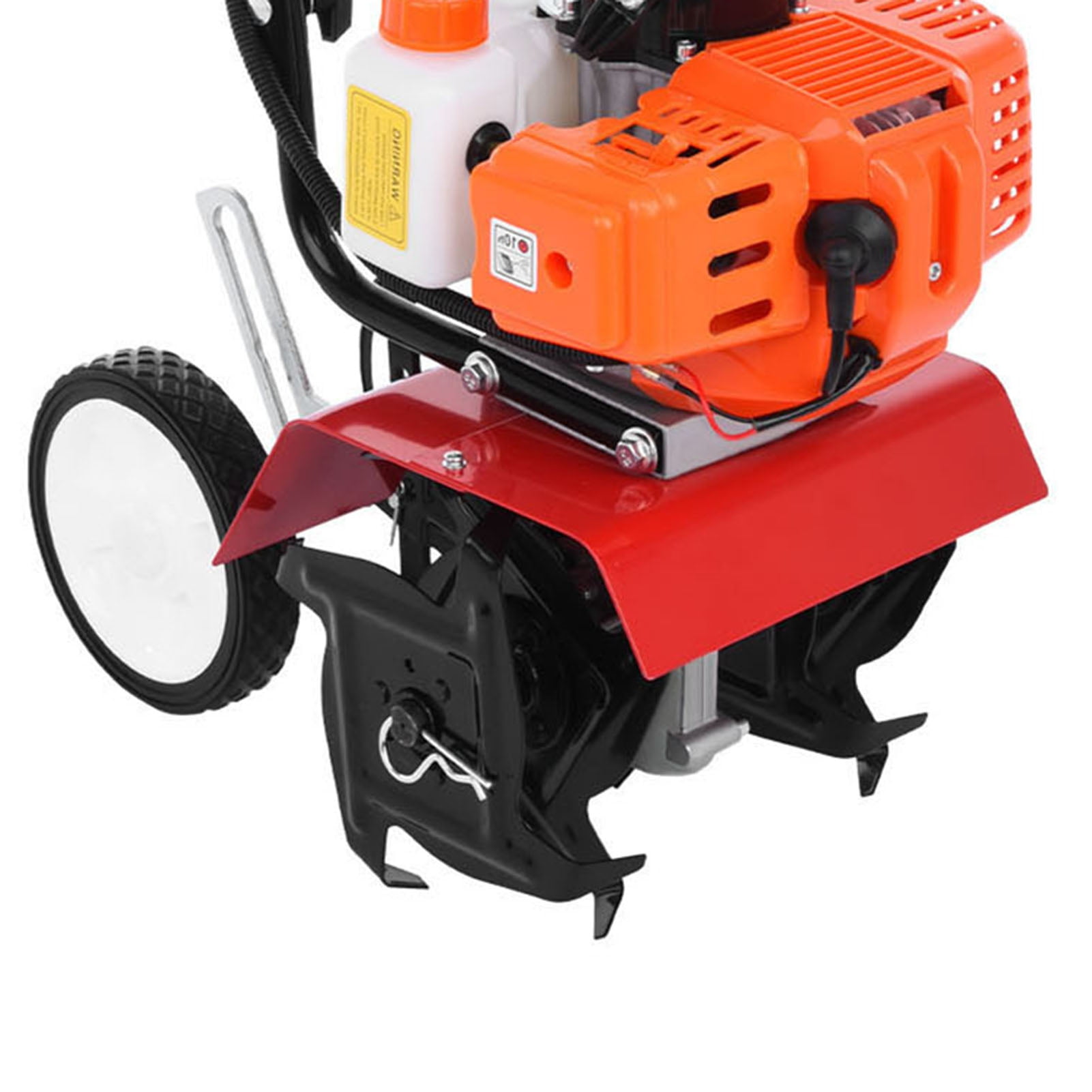Generic Gas Tiller Cultivator 52cc 2-Stroke Engine for Garden Soil (11.8 in Tilling Width) 1z1wu