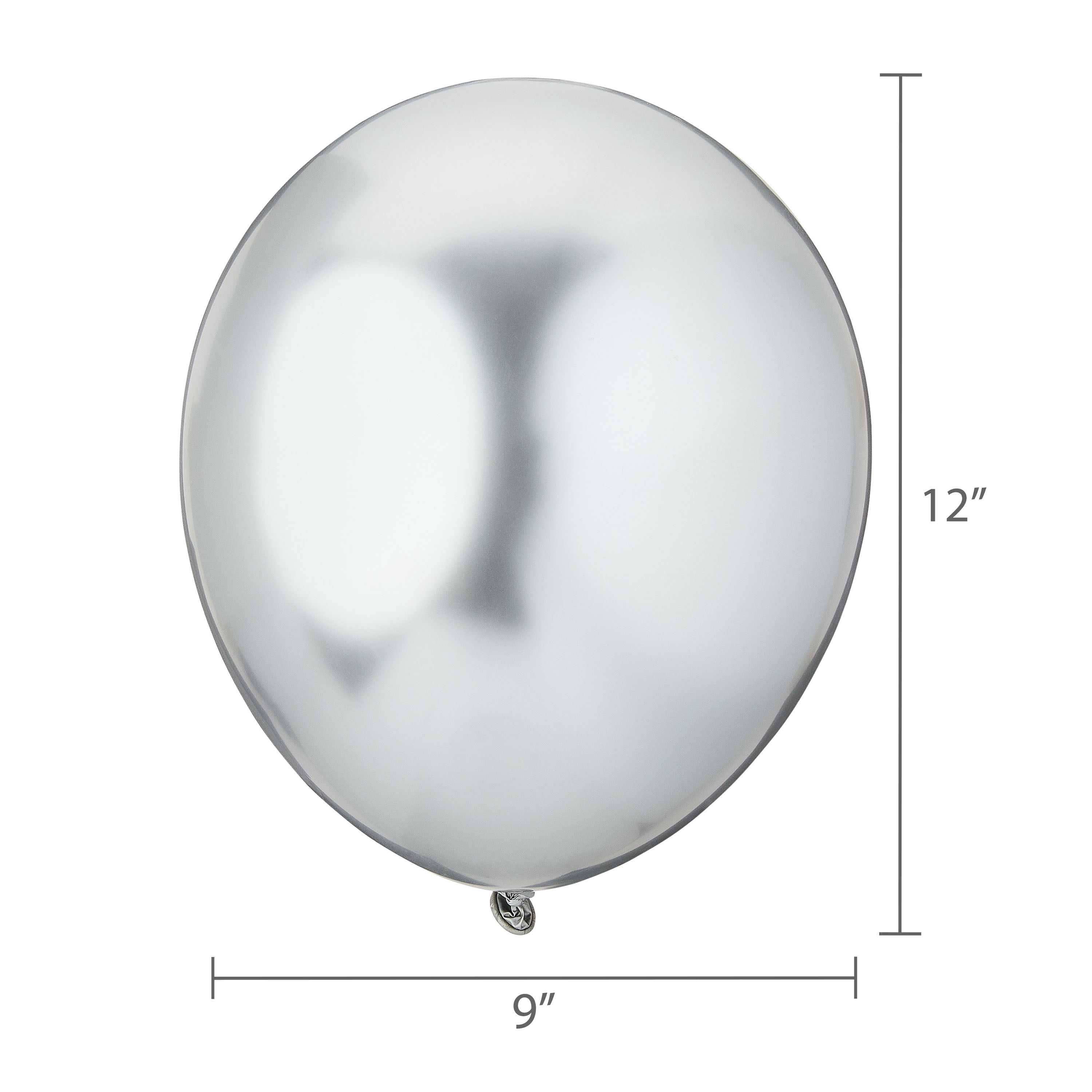Way To Celebrate Metallic Latex Balloons with Chrome Effect (Silver, 5 Pack, 12 in) ksfnc
