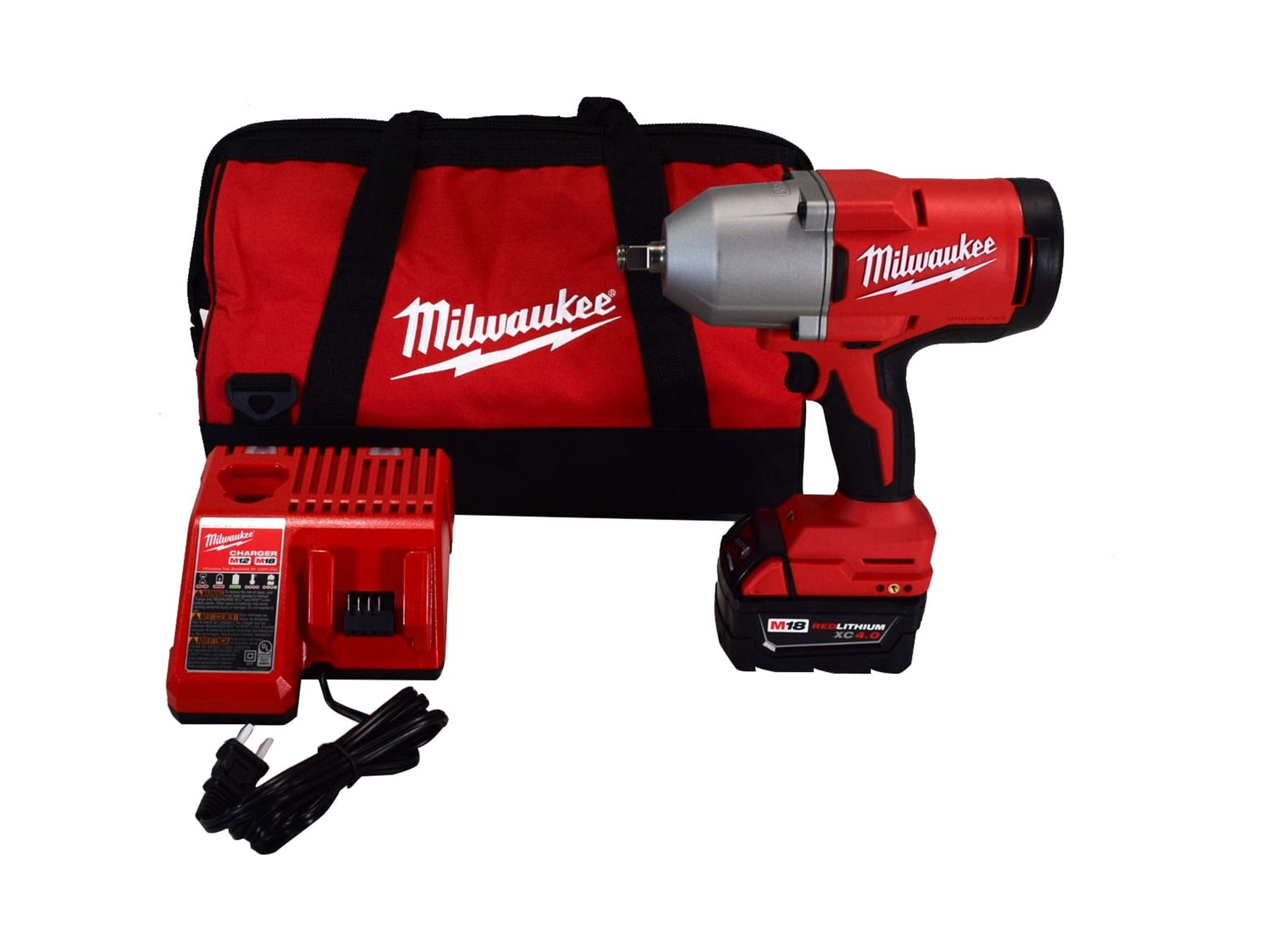 Milwaukee 18V Cordless Impact Wrench with 1/2 in Friction Ring (Black, 1/2 in) 30kmy