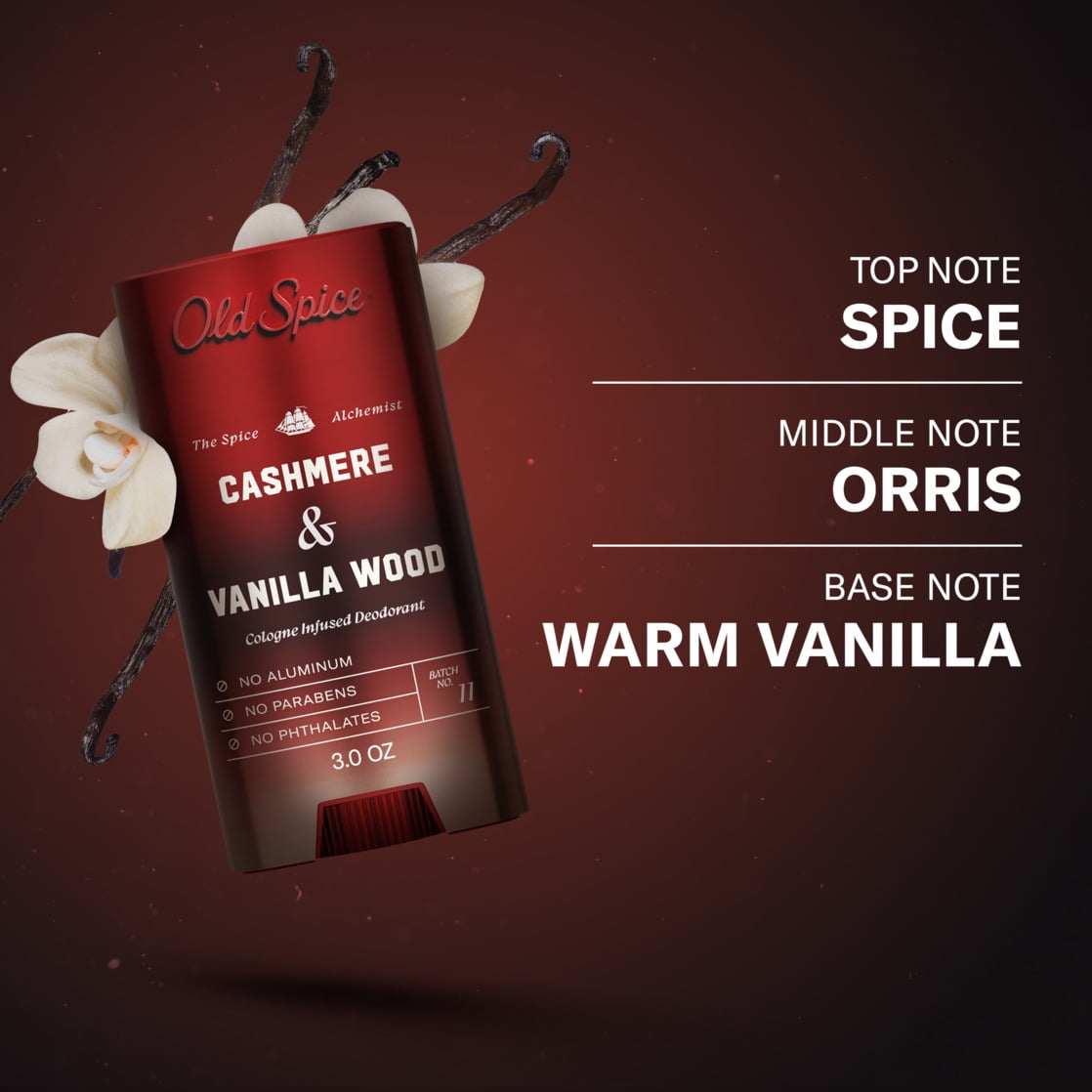 Old Spice Men's Deodorant Spice Alchemist Collection, Cashmere & Vanilla Wood (3 oz) 0hjl7