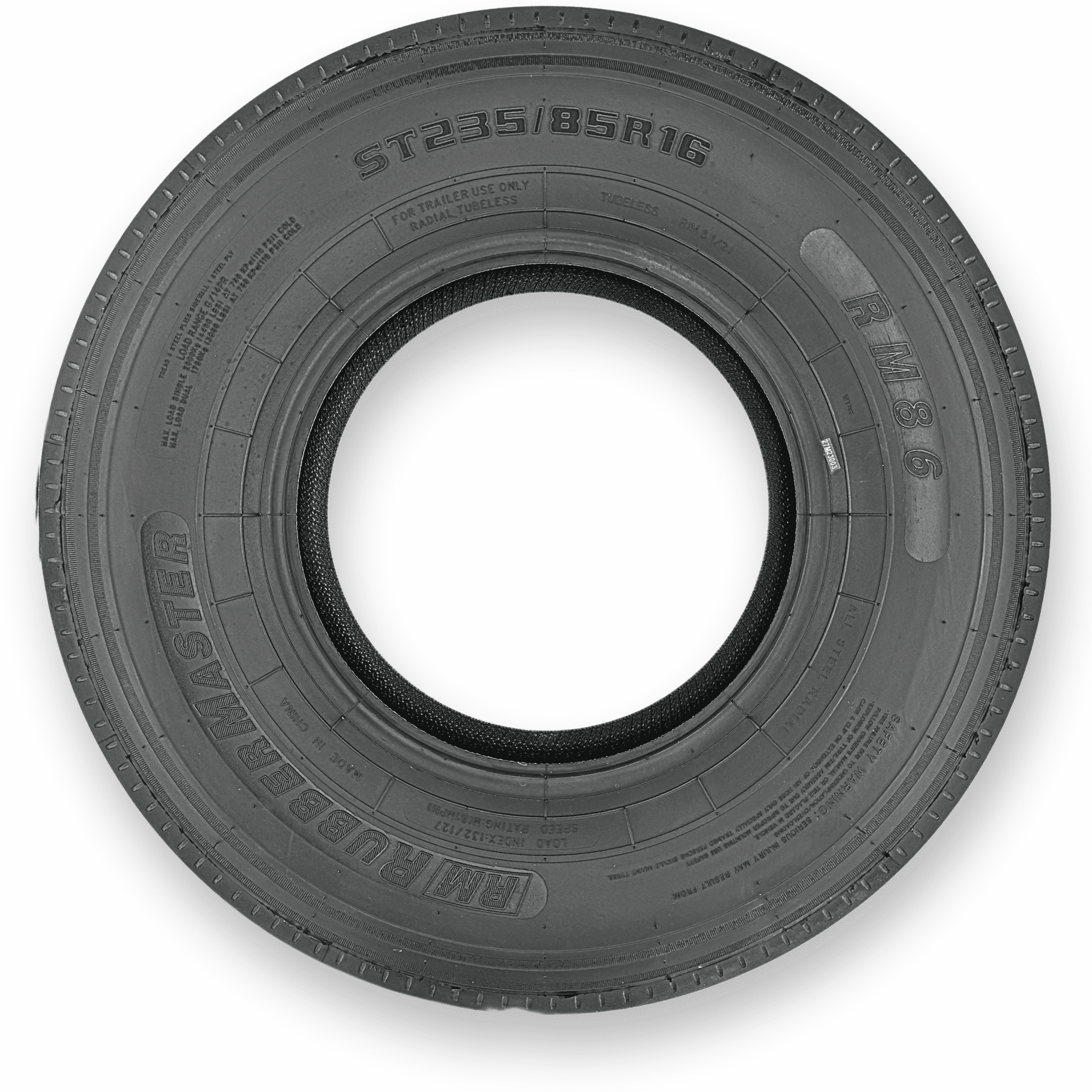 RubberMaster ST235/85R16 Highway Rib Trailer Tire (14 Ply, Load Range G) n3rpp