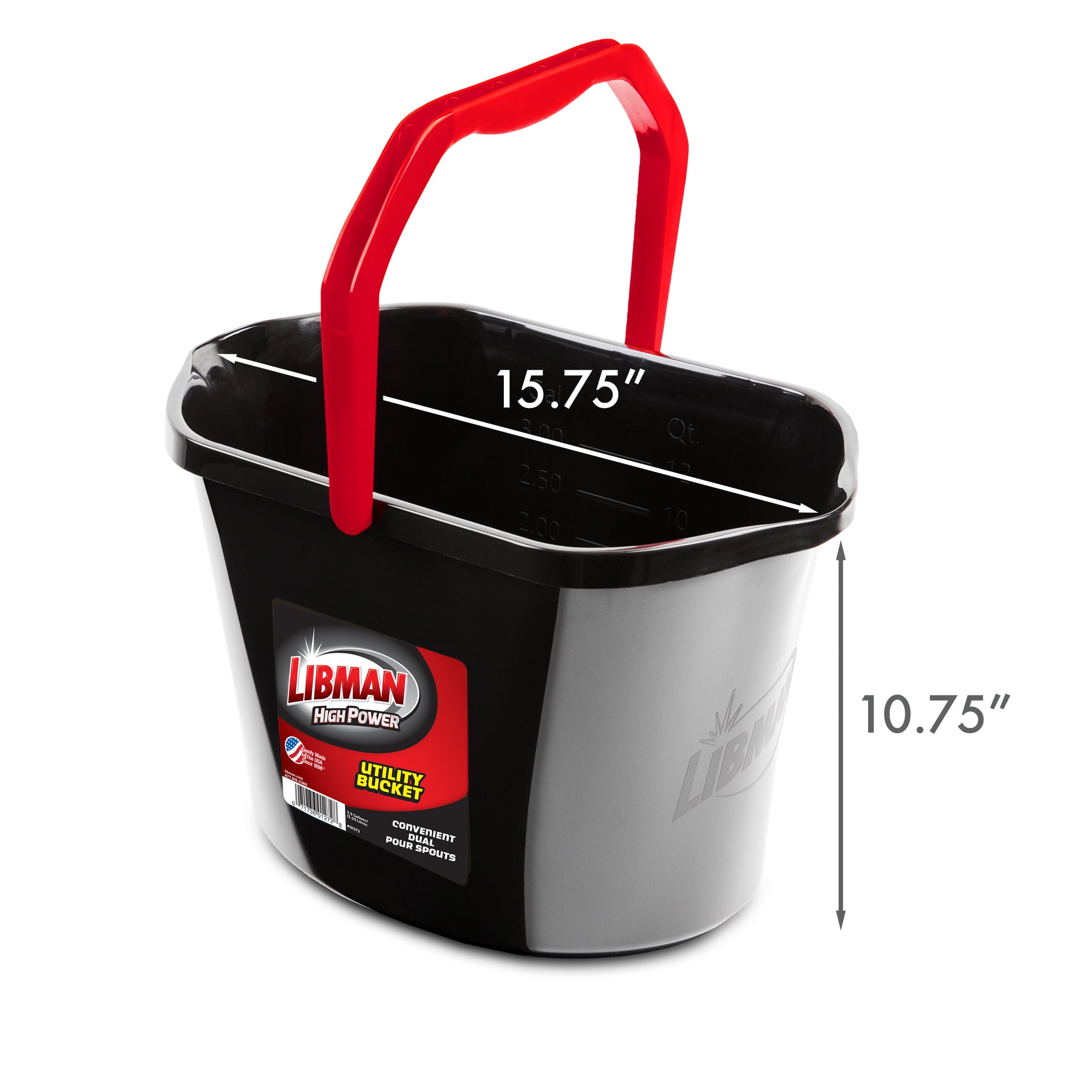 Libman High Power Utility Bucket (Black, 3.5 gal) agil1 - Image 15