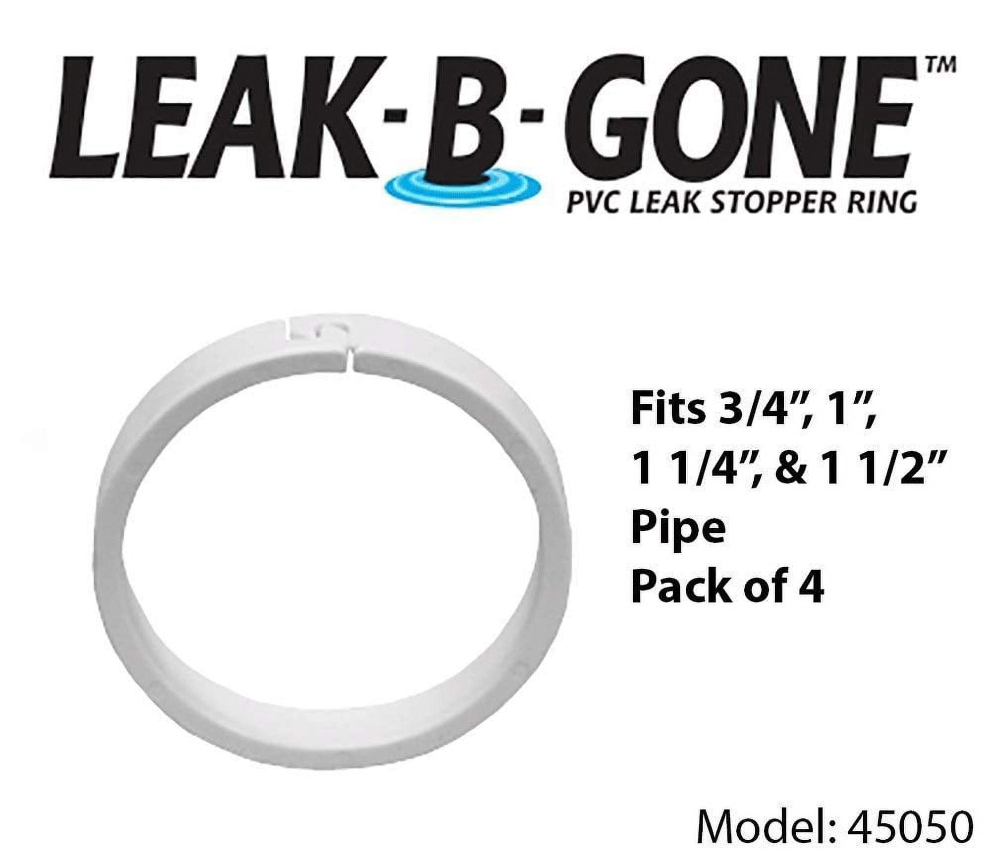 King Innovation Leak-B-Gone PVC Pipe Repair Rings (White, 4-Piece Set) 5as4c