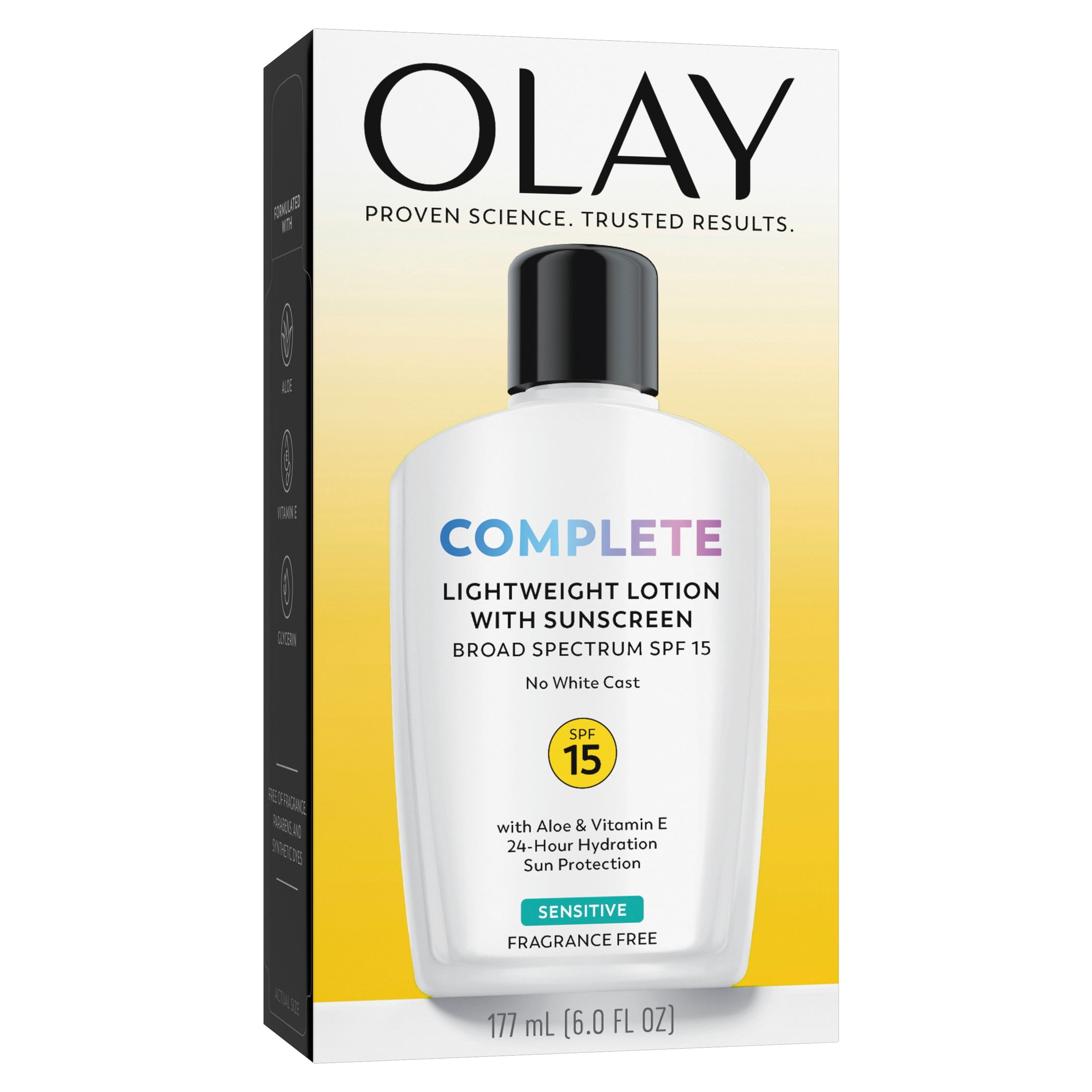 Olay Complete Daily Face Moisturizer for Sensitive Skin, SPF 15 Sun Protection (6 oz) i5len