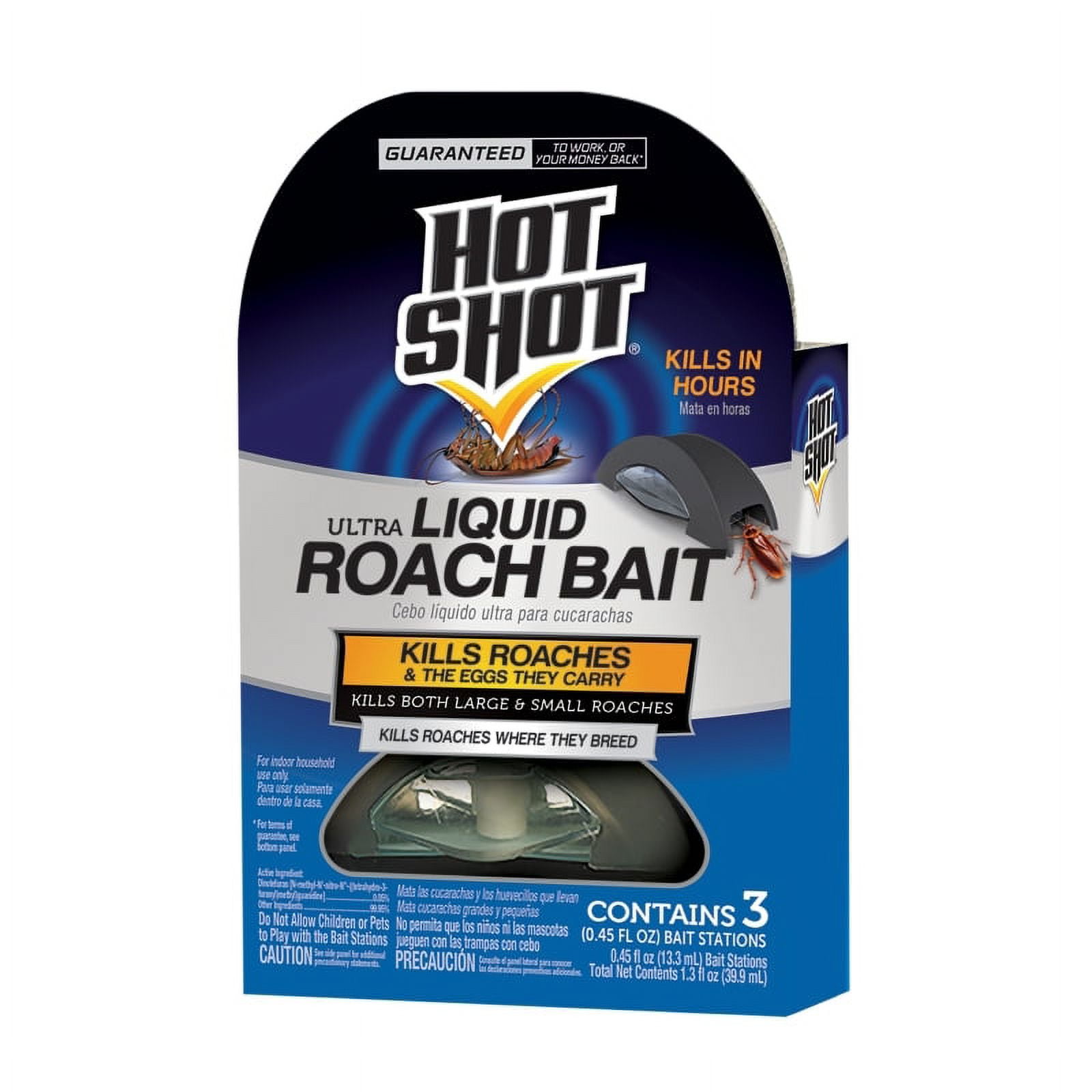 Hot Shot Ultra Liquid Indoor Roach Bait Stations (3 Count) 9dj1v