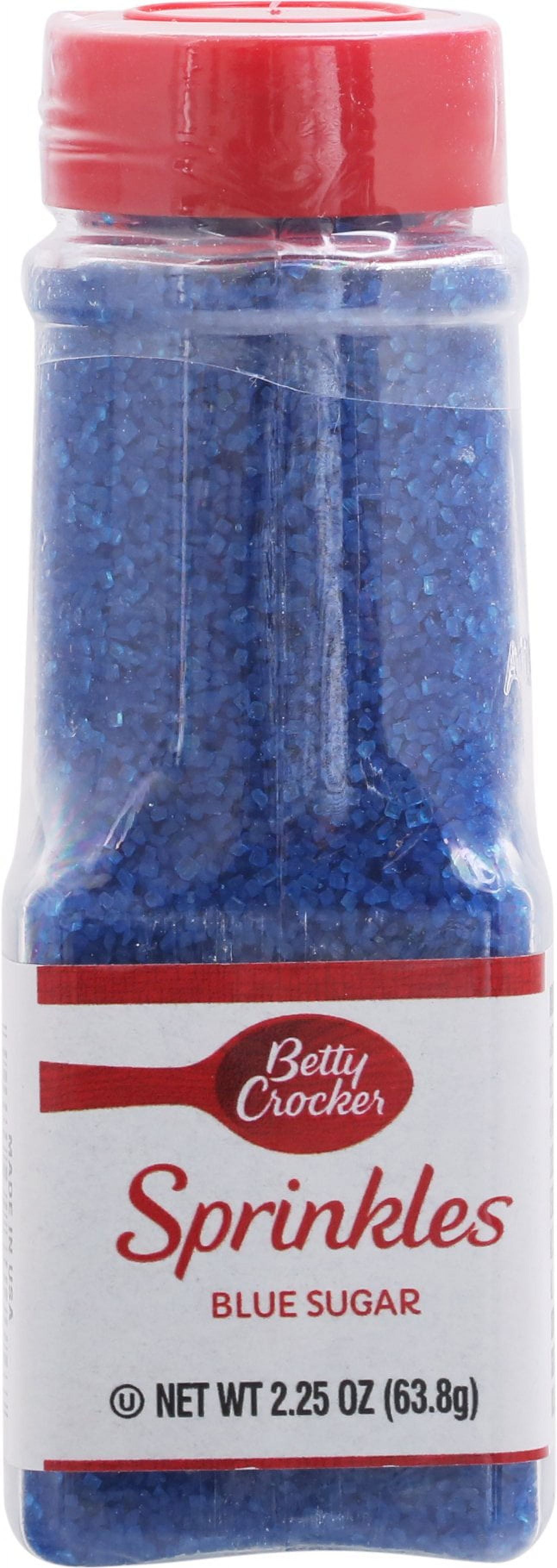 Betty Crocker Blue Sugar Sprinkles for Cake and Cookie Decorating (Blue, 2.25 oz) rhe39