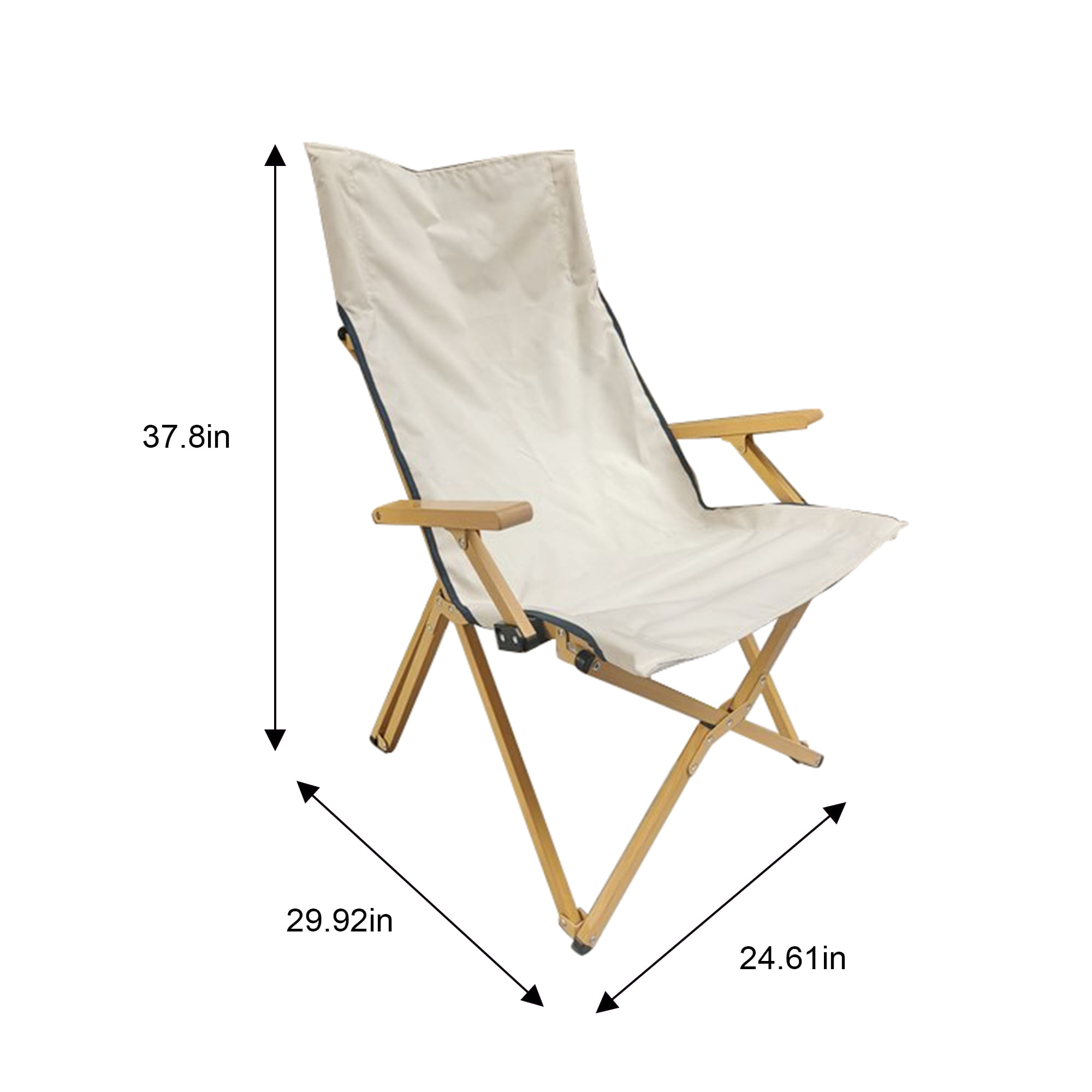Mainstays Hard Arm Resort Fabric Folding Chair (Beige, 2 Pack) e3ptz