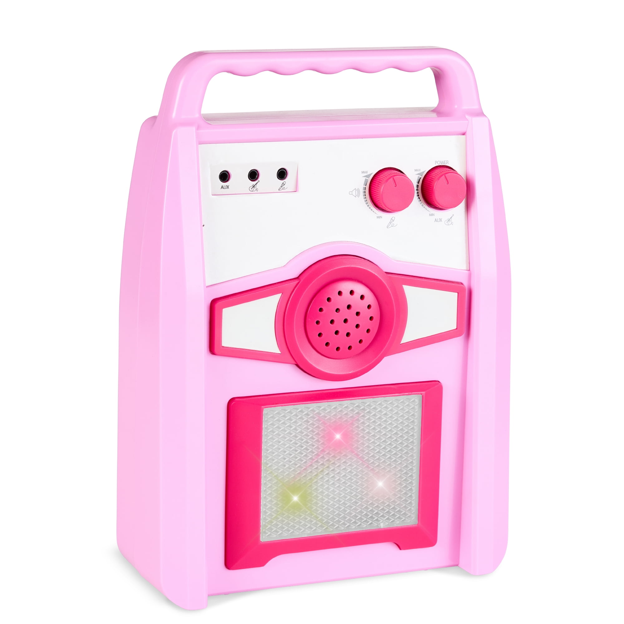 Best Choice Products Kids Electric Guitar Toy Set with Interactive Microphone and Amp (Soft Pink, 27.25 in) iekdb
