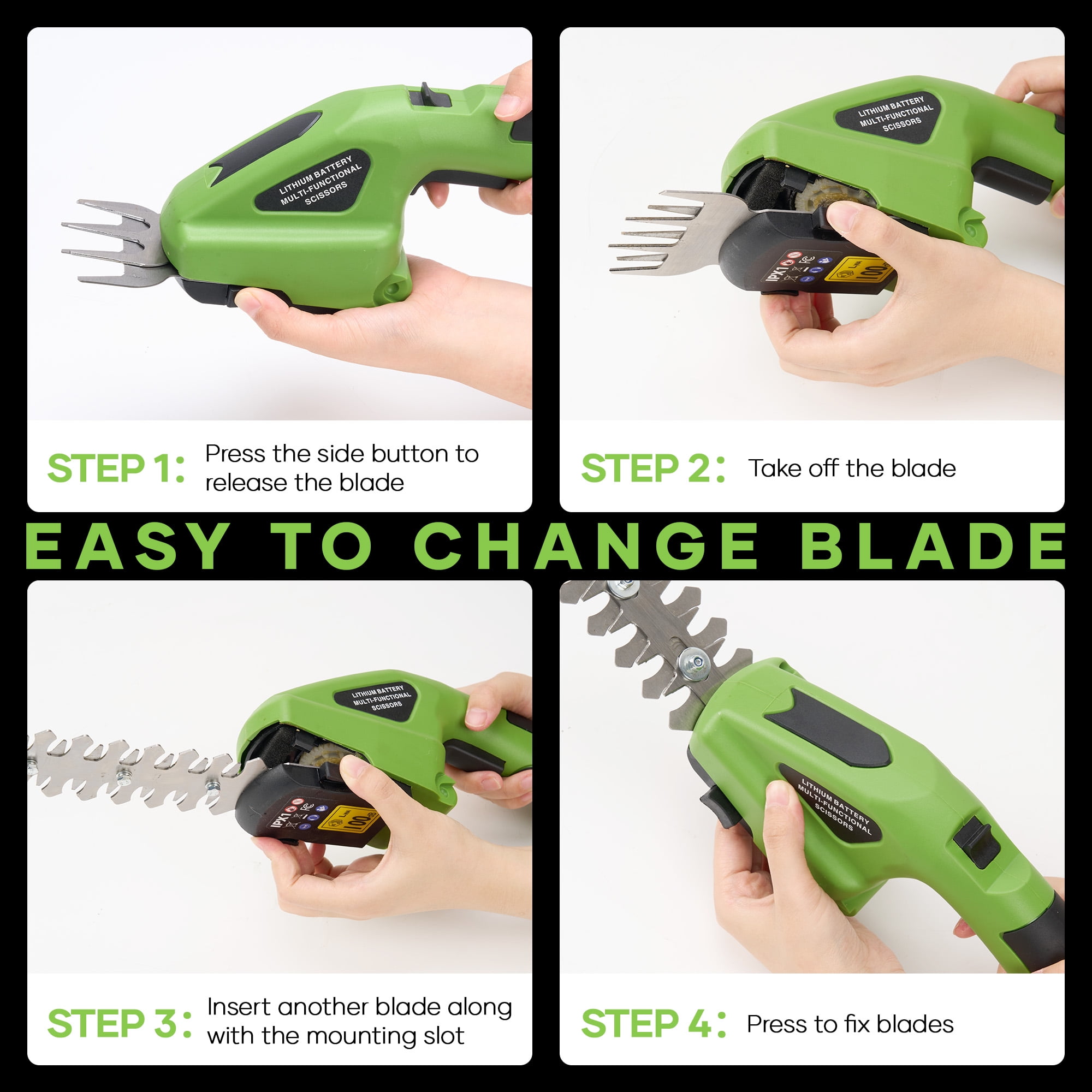 GASKY 2-in-1 Cordless Grass Shear and Hedge Trimmer (Green, 1.53 lb) cyzj5