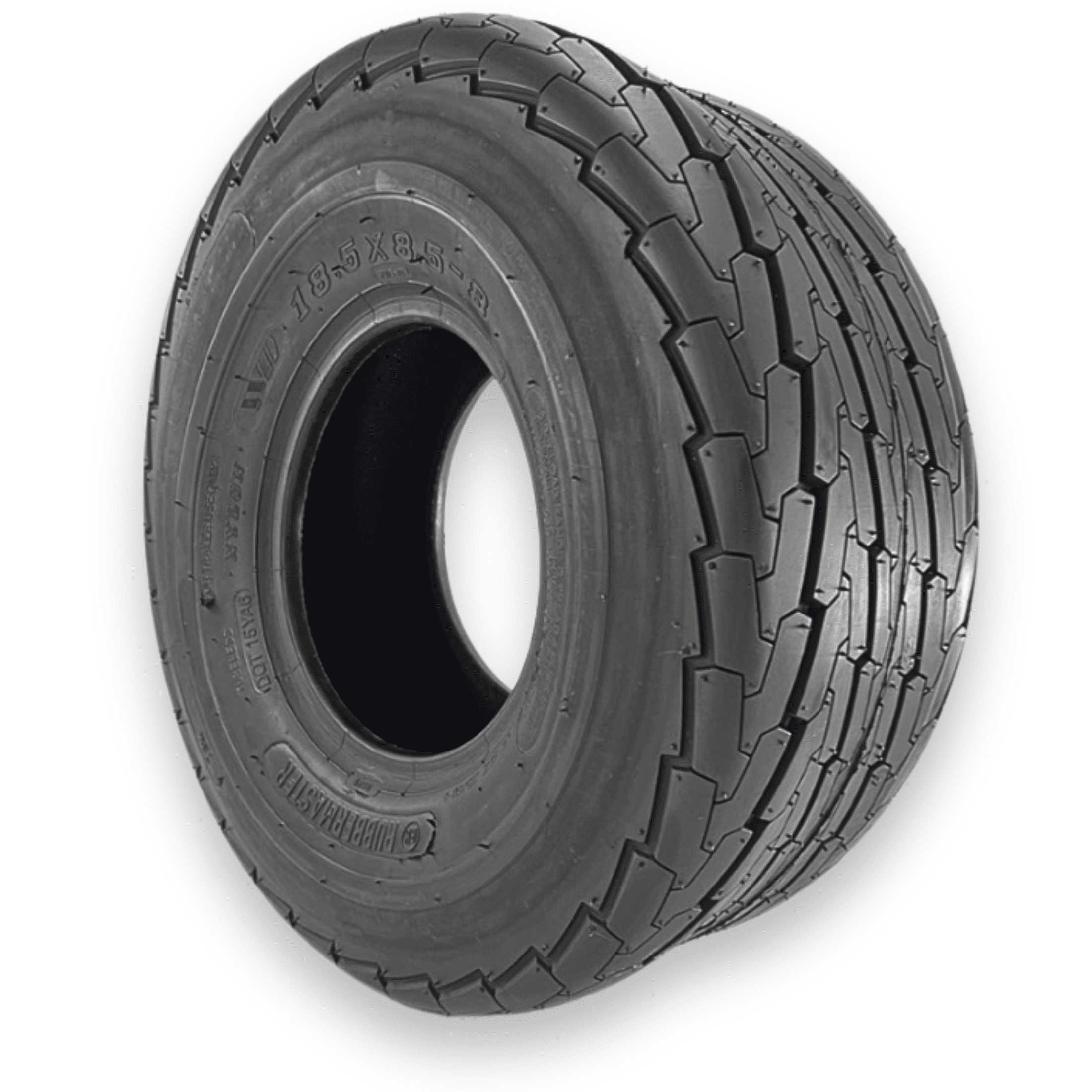 RubberMaster Highway Rib Trailer Tire (18.5x8.50-8, 4 Ply, Tubeless) vk8jm