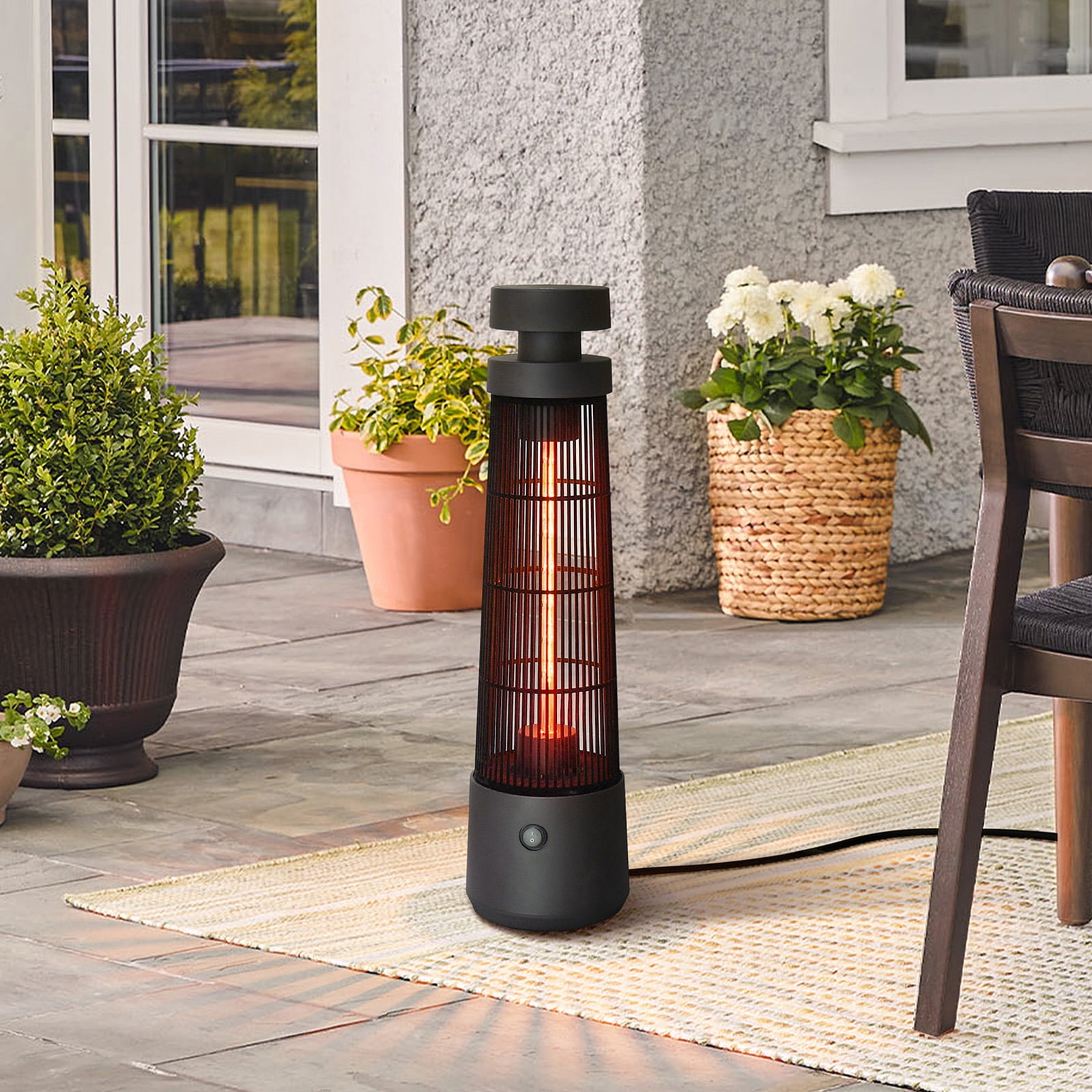 ATR ART TO REAL 1200W Infrared Electric Freestanding Patio Heater (Black, 1 Unit) zi87c