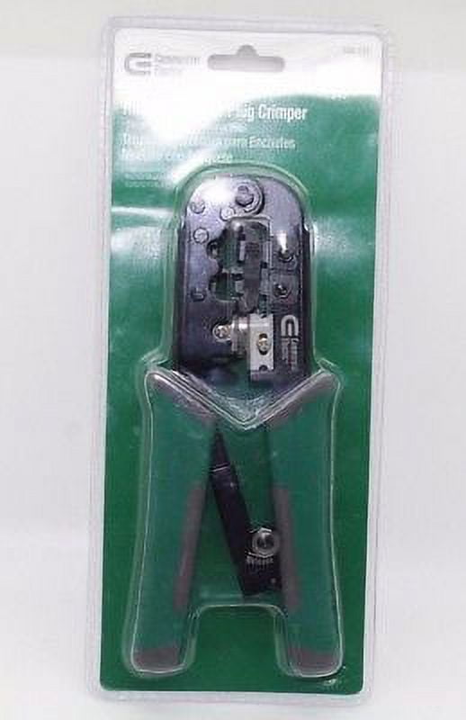 Commercial Electric Ratchet Modular Plug Crimper for RJ-45 RJ-11 RJ-12 Cables (1 Pack) esz0d