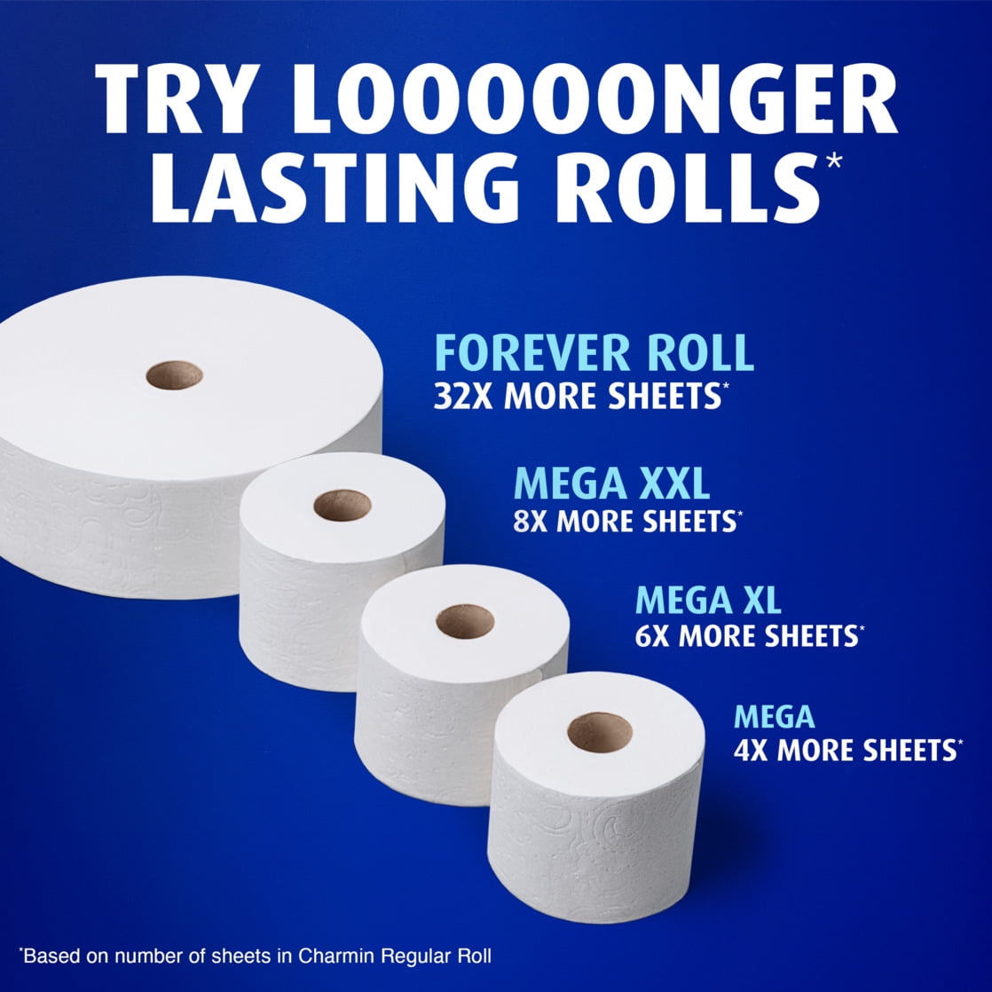 Charmin Ultra Soft Toilet Paper (White, 4 Mega Rolls) mtmhb
