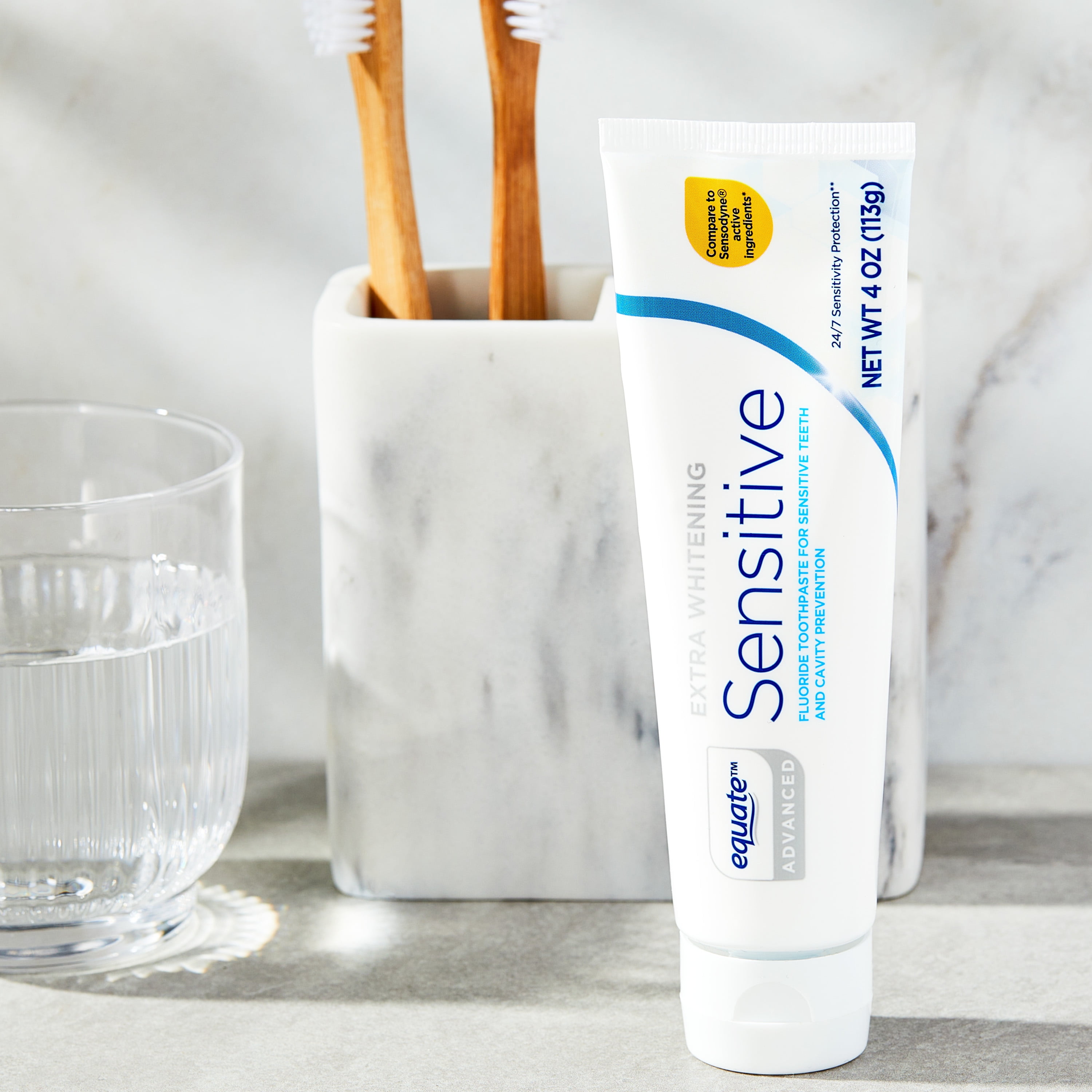 Equate Advanced Extra Whitening Sensitive Toothpaste (4 oz) 3cku0