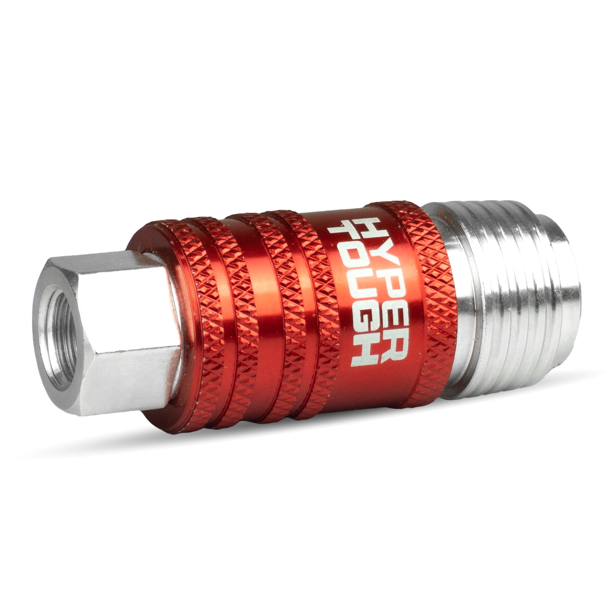 Hyper Tough 5-in-1 Air Compressor Coupler Heavy-Duty Automotive Tool Accessory (Red, 0.25 in) boch5