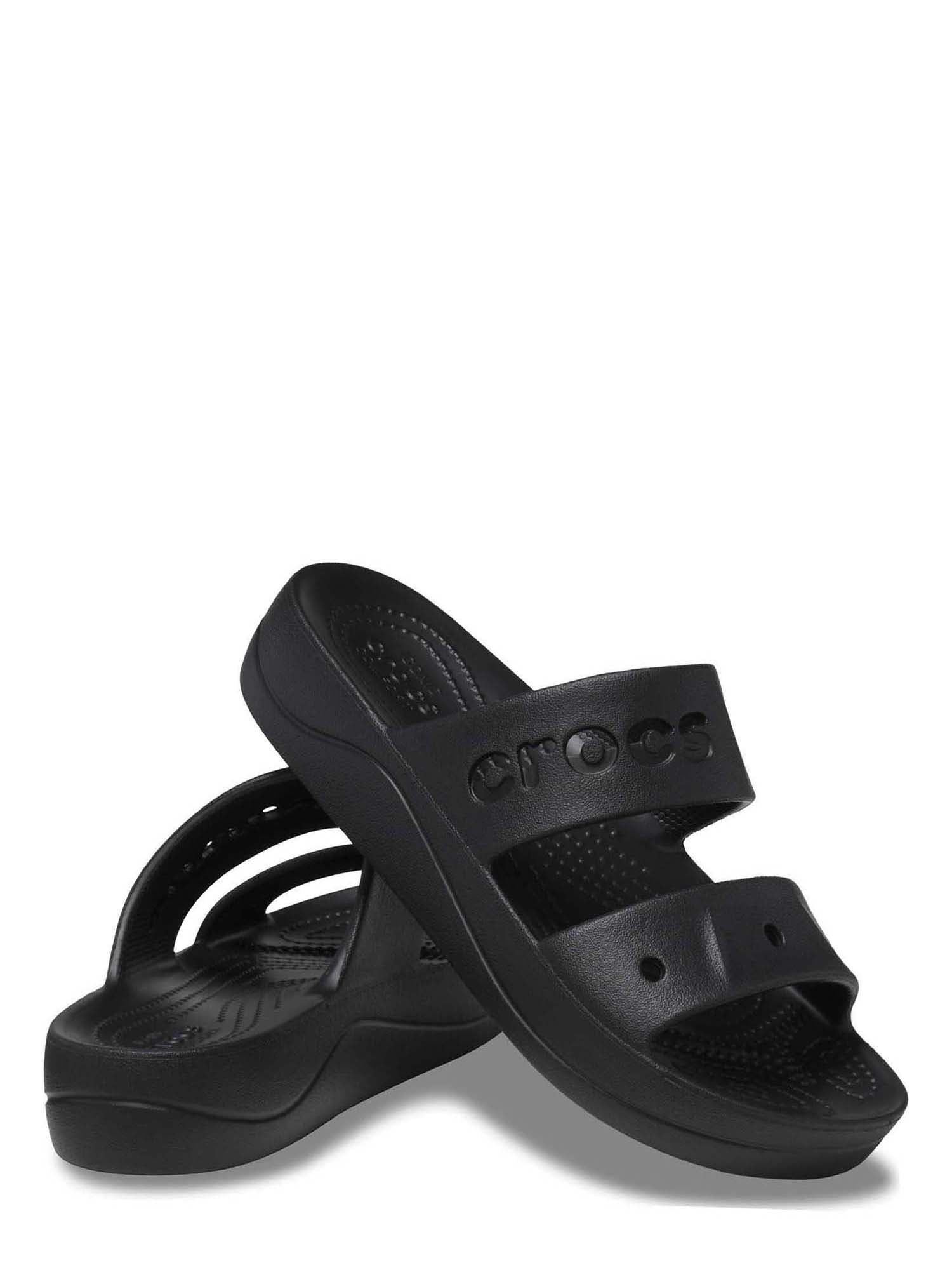 Crocs Baya Platform Slide Sandals Lightweight Comfortable Slip-on Footwear (Black, 8 US) c32ag