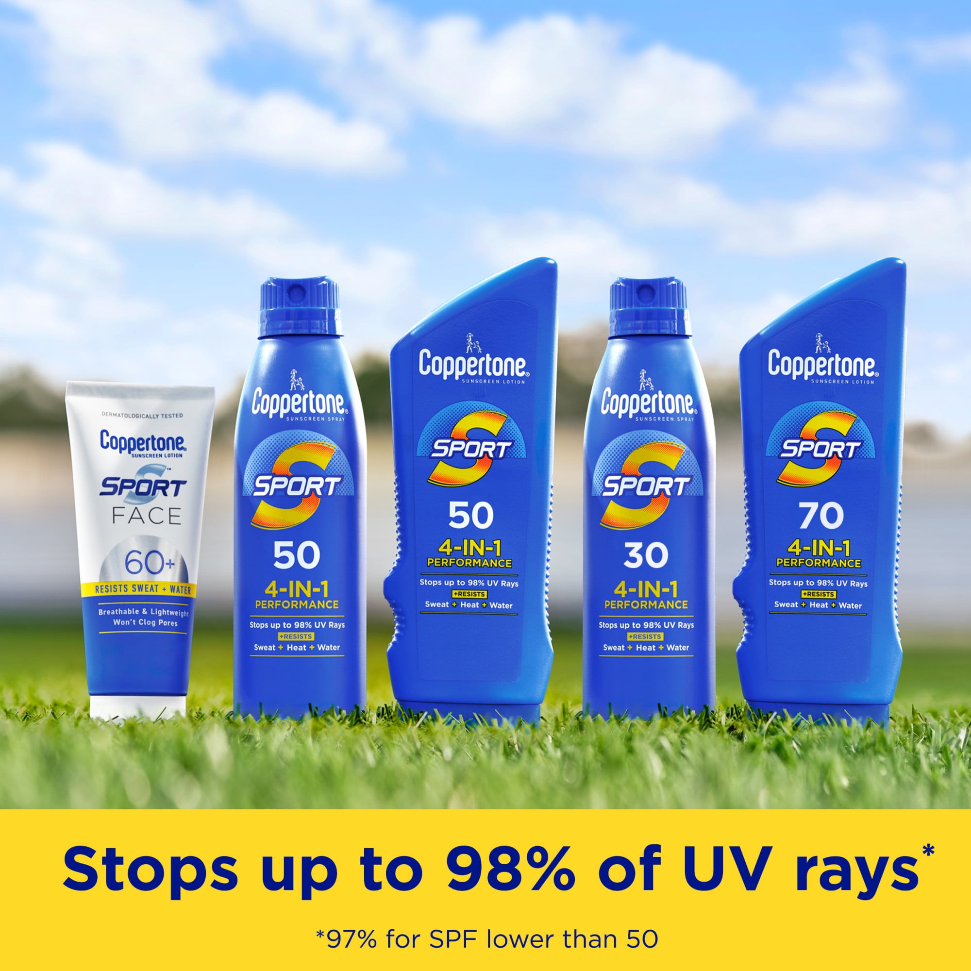 Coppertone Sport Sunscreen Spray SPF 30 Broad Spectrum High-Performance Protection (3 Pack, 5.5 oz) m987v