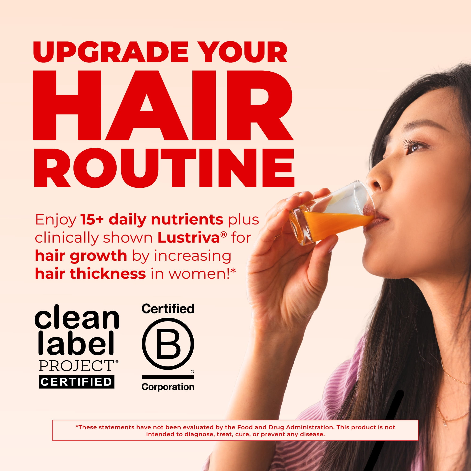 MaryRuth's Liquid Multivitamin with Biotin and Lustriva for Hair Growth (Peach Mango, 15.22 fl oz) 8c7vv