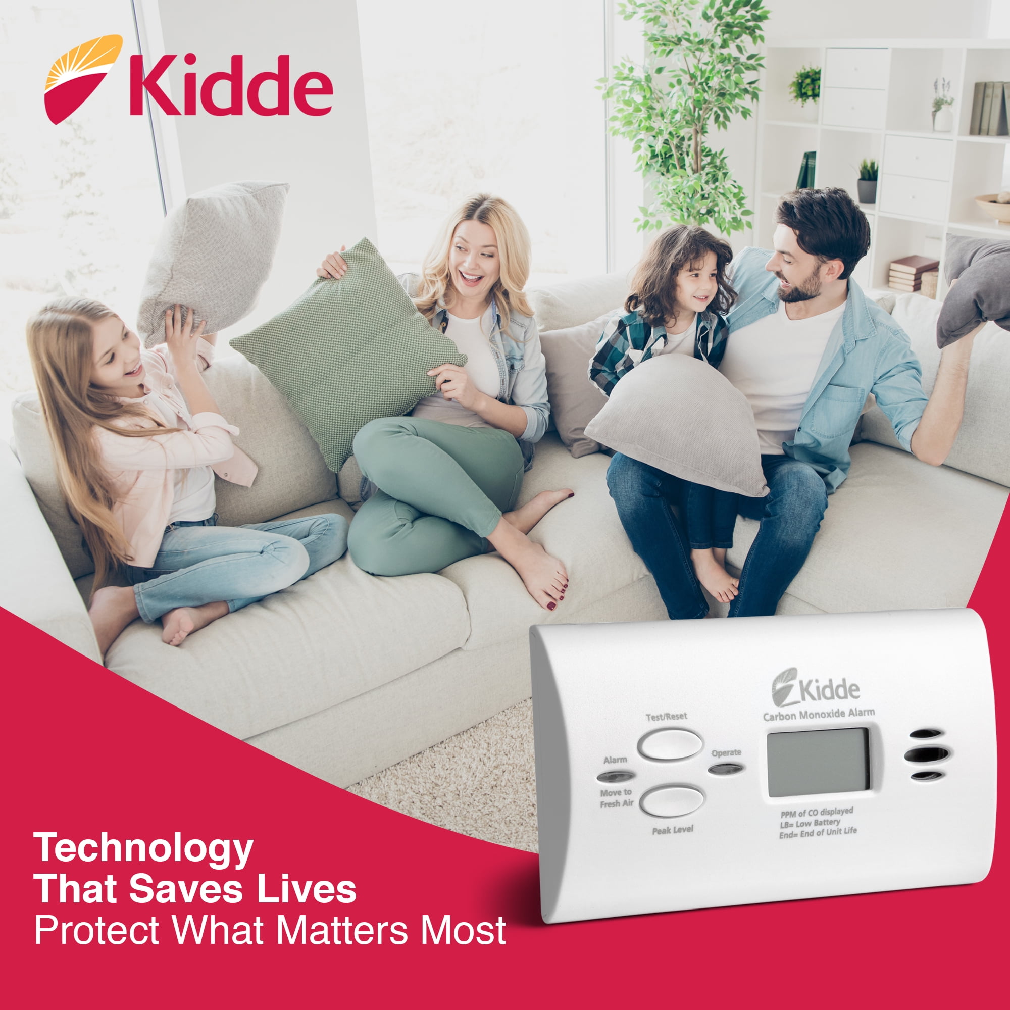Kidde Carbon Monoxide Alarm with Digital Display (2 Pack) zp8yi