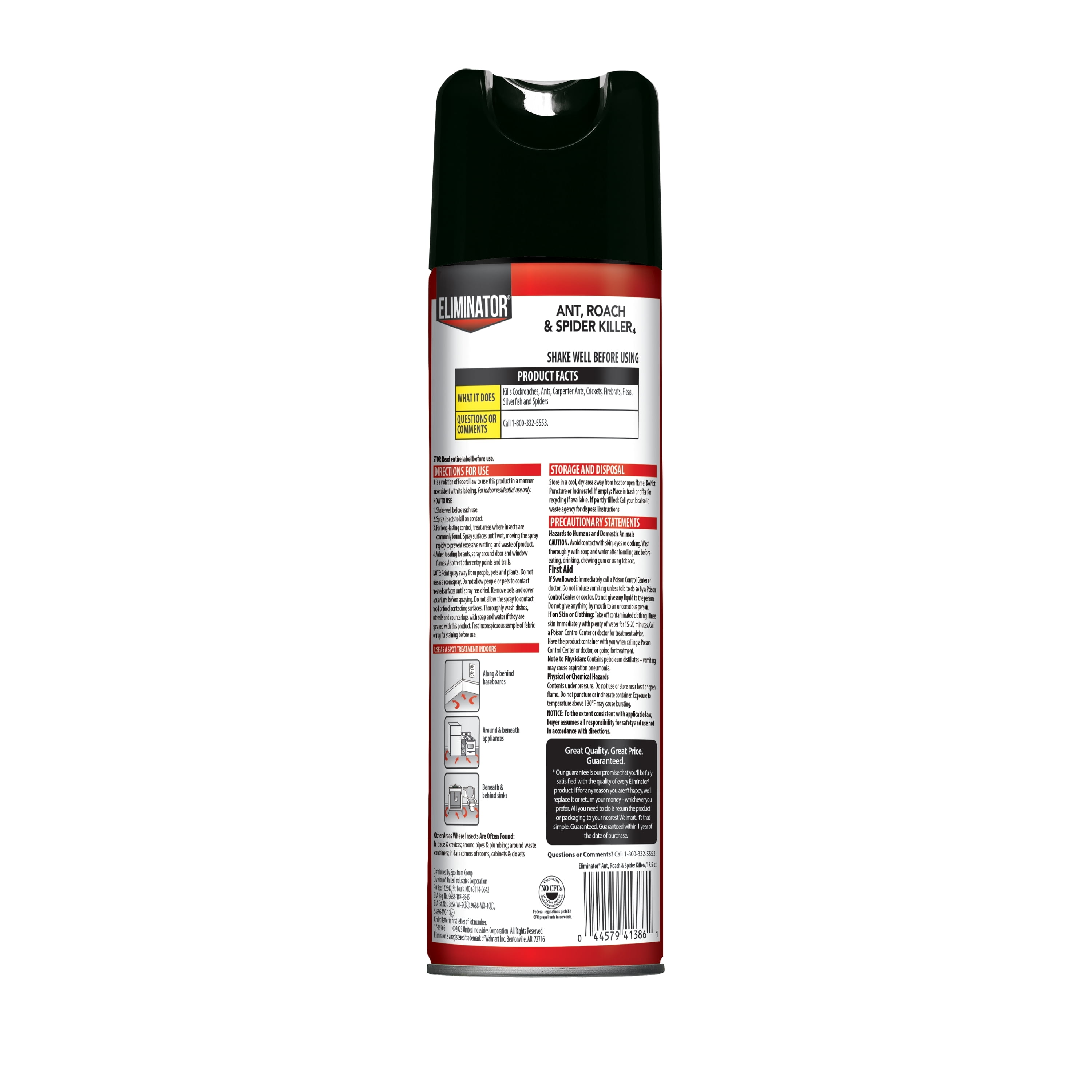 Eliminator Ant, Roach & Spider Killer Insecticide Spray (17.5 oz) 9zosv