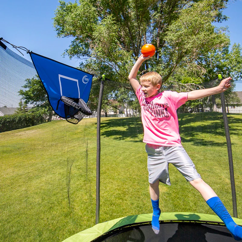 Skywalker Trampolines Accessory Kit with Basketball Hoop, Wind Stakes, and Safety Ladder (Universal Fit) xf5cm