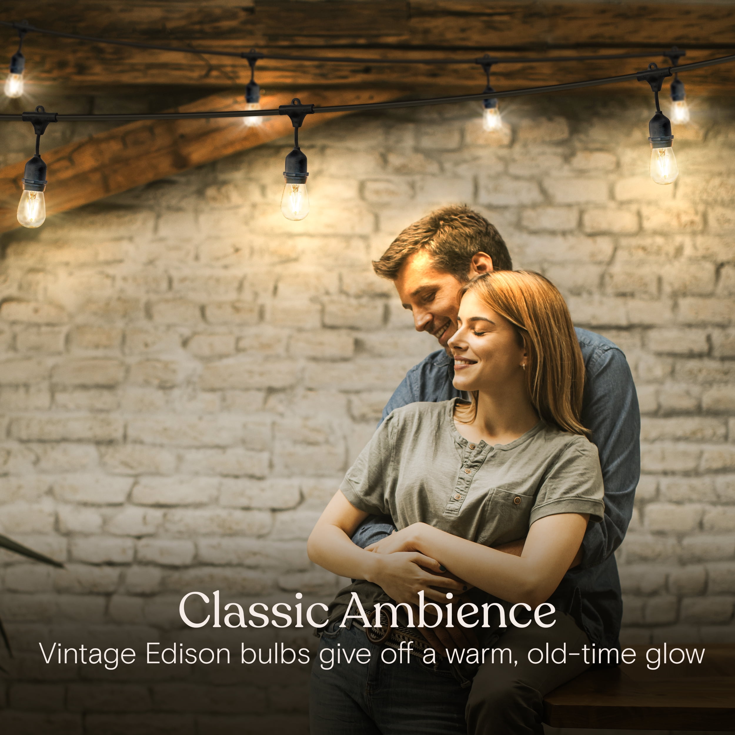 Brightech Ambience Pro LED Outdoor String Lights (Soft White, 24 ft) y2pil