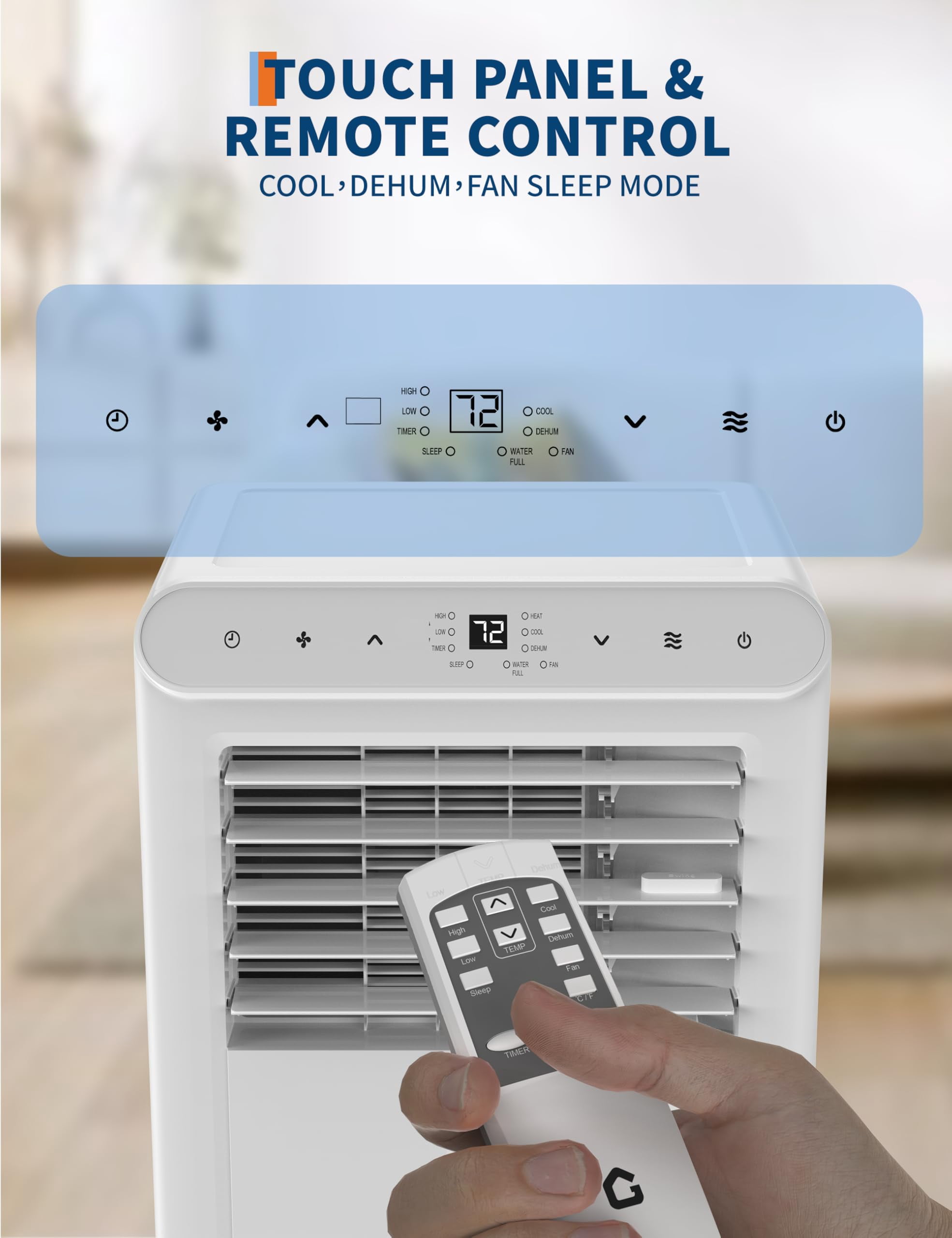 Tropow 8000 BTU Portable Air Conditioner (White, 13 in x 11 in x 27 in) hdqlr
