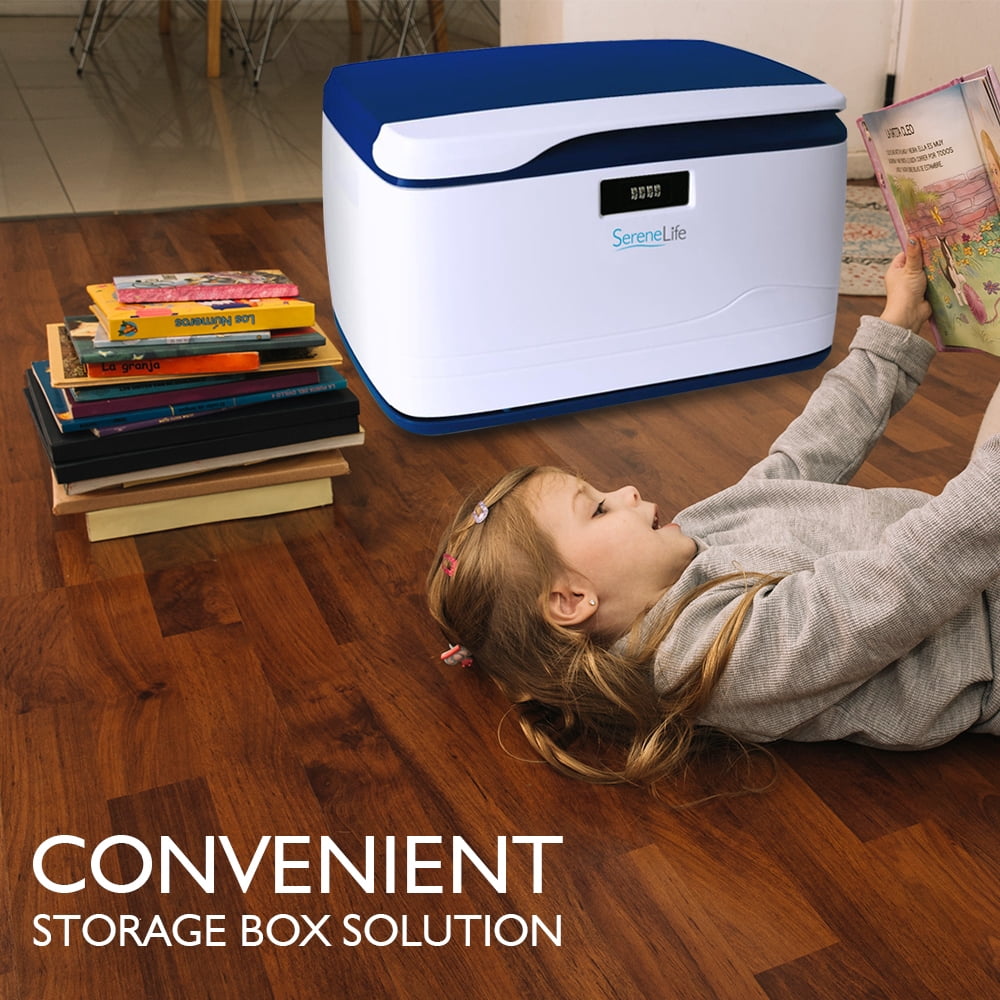 SereneLife Secure Locking Storage Bin with Combination Lock (White, 8 Gallon) 0tfph