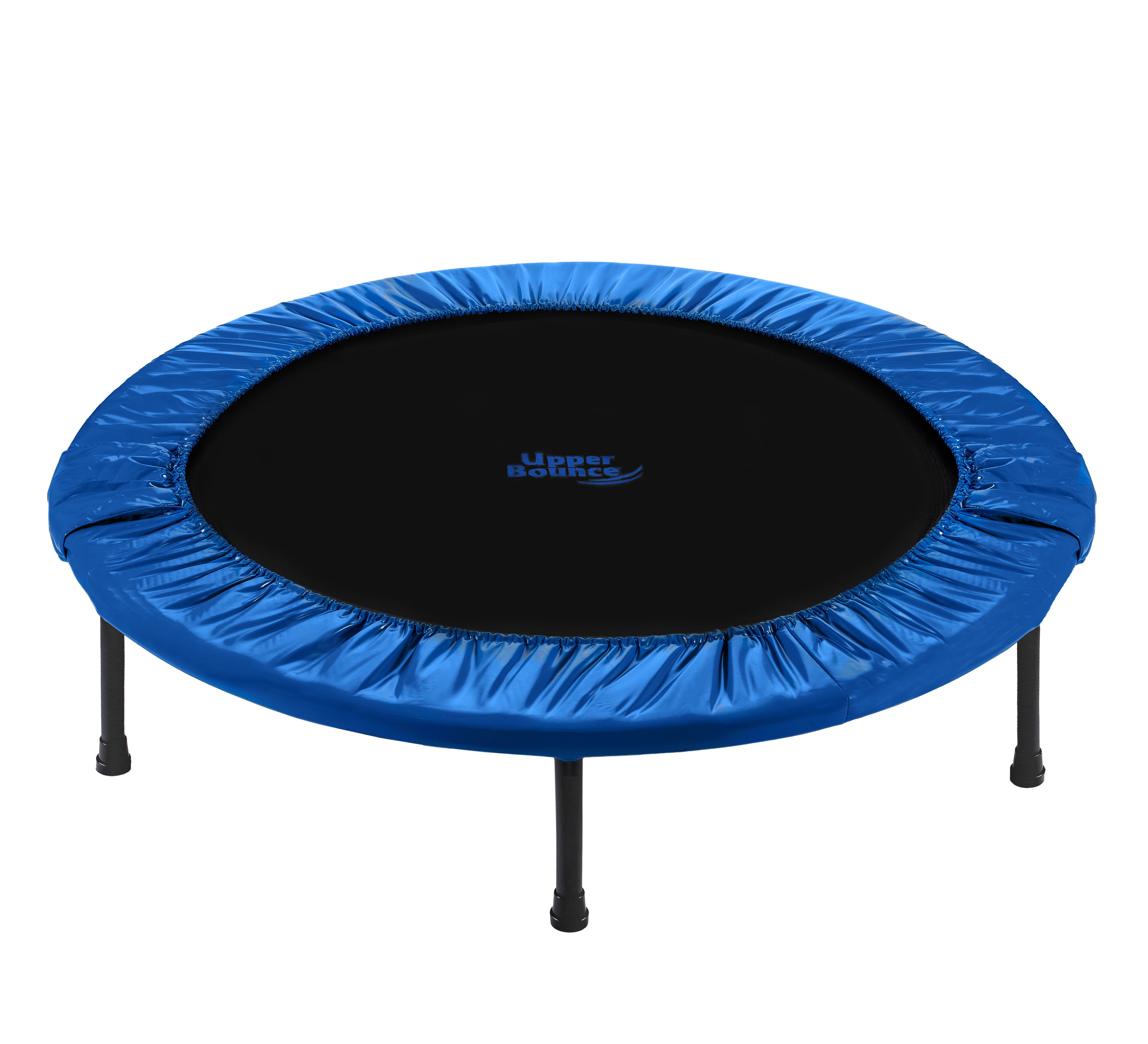 Machrus Upper Bounce 36 in Mini Trampoline, Foldable Fitness Rebounder with Carry Bag (Blue, 36 in) upqkf