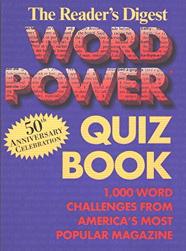 Readers Digest Word Power Quiz Book: 1,000 Word Challenges (50th Anniversary Edition, 216 Pages) 89ors