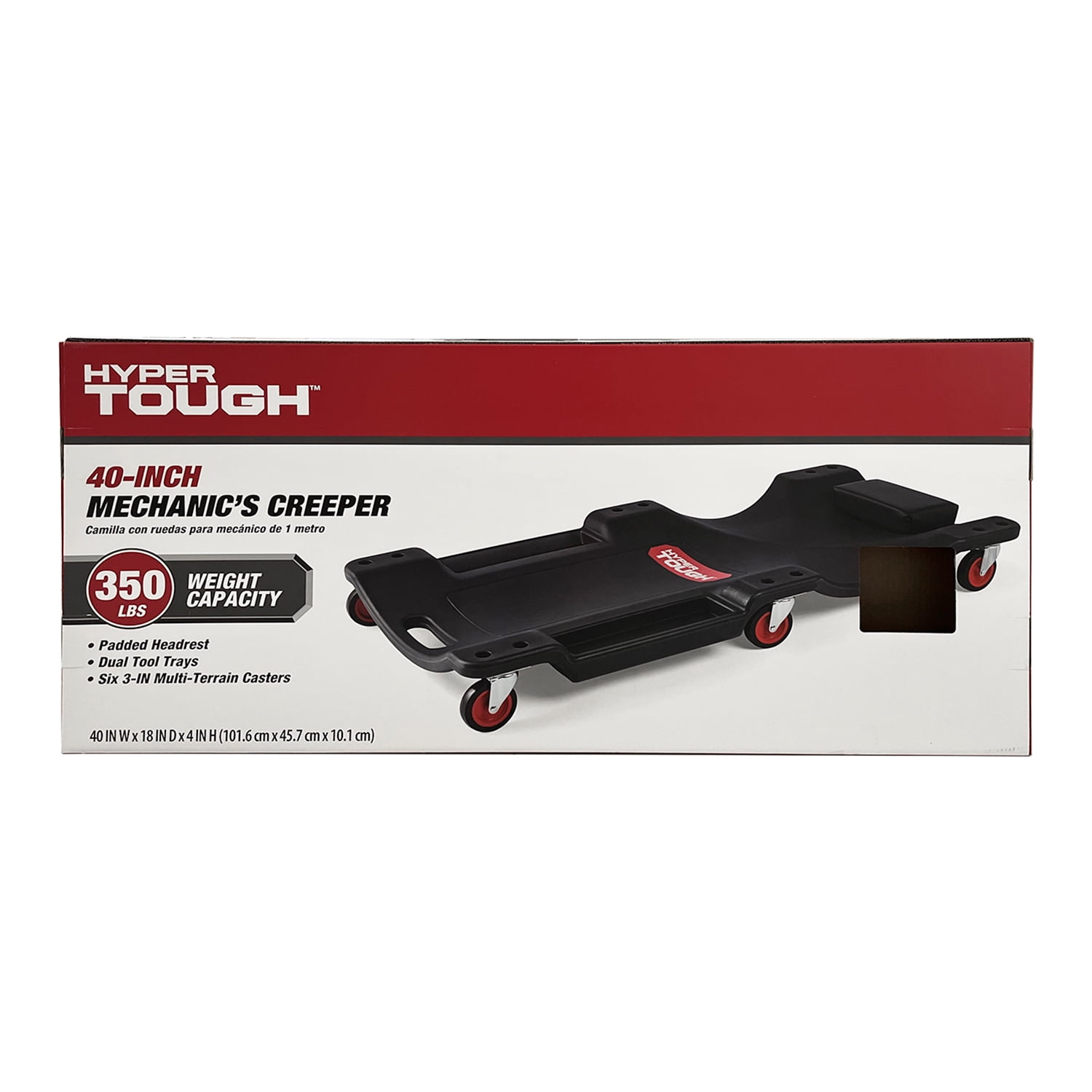 Hyper Tough Heavy Duty Mechanic's Creeper with Tool Storage and Padded Headrest (1 Set) blxi2