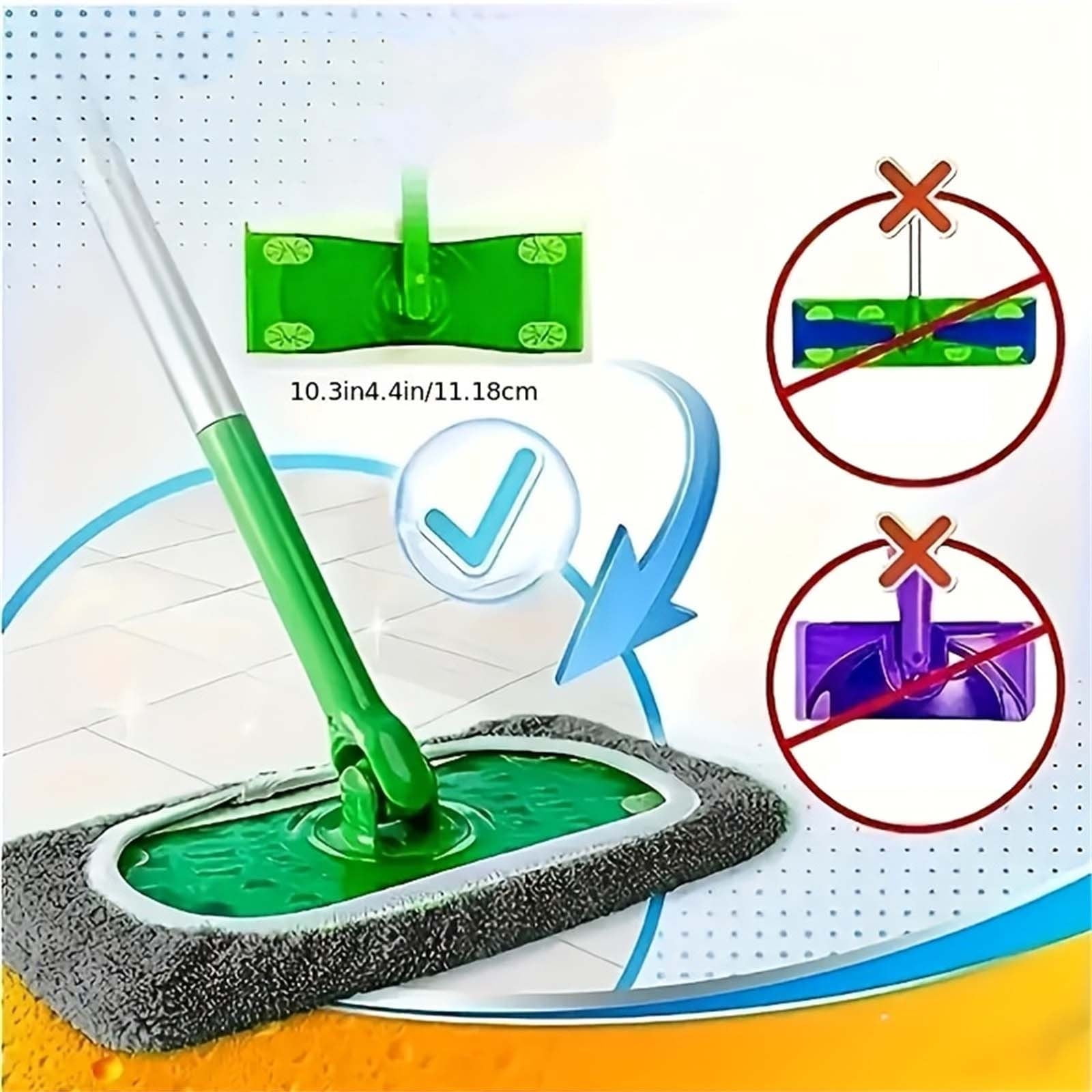 Gnmfd 5-Piece Microfiber Flat Mop Replacement Pads, Reusable Wet and Dry Cleaning Cloths for Hardwood and Tile Floors (Small and Medium, 5-Pack) g8cke