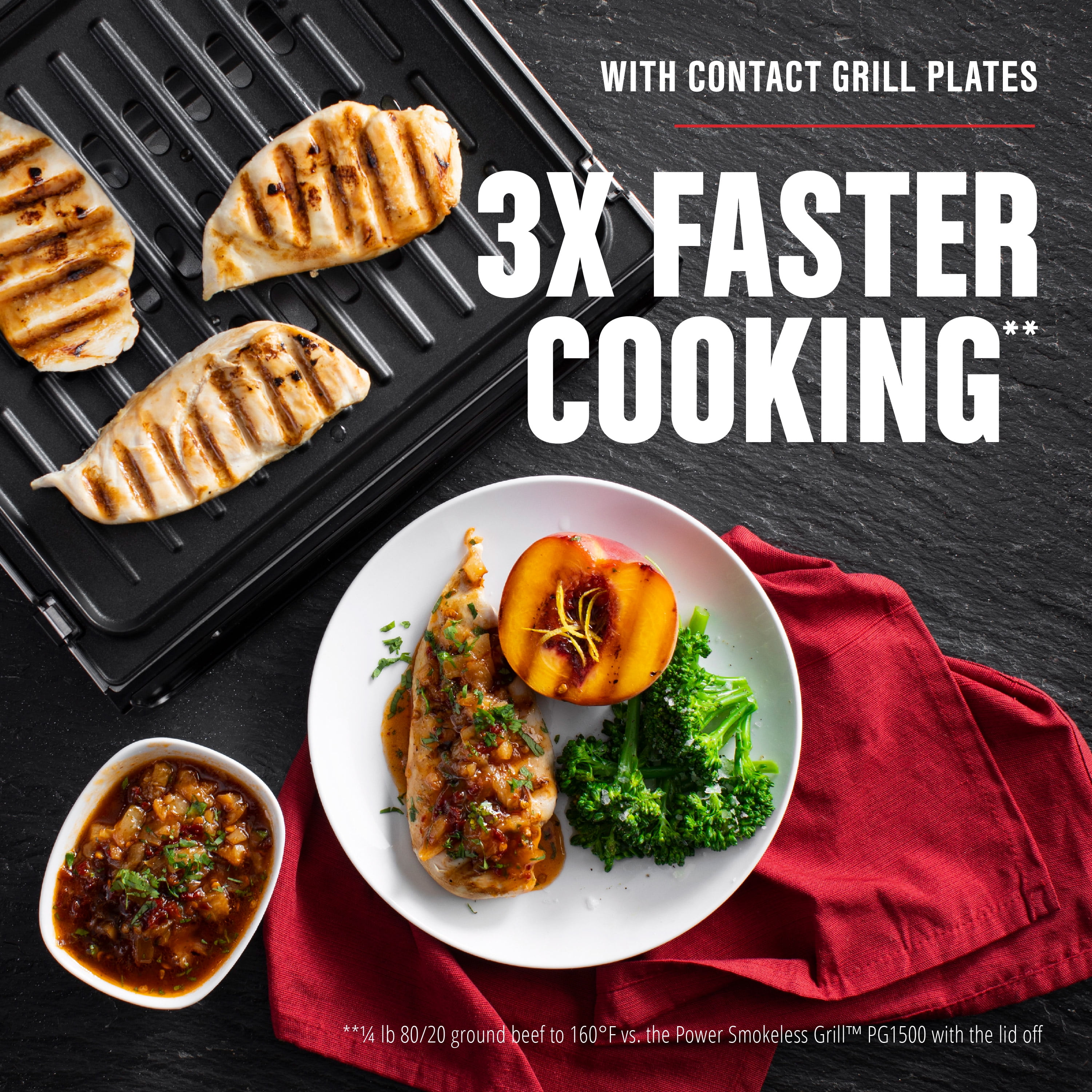 George Foreman Electric Indoor Grill, Smokeless Contact Grilling with Removable Plates (Silver, 90 sq in) jdmso