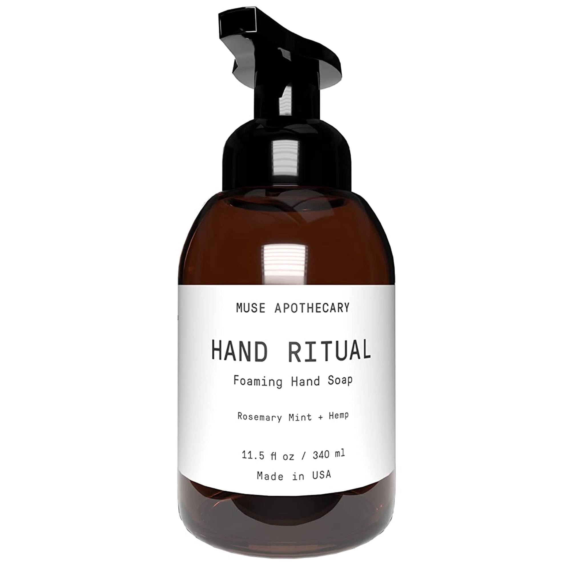 Muse Apothecary Hand Ritual Aromatherapy Foaming Soap, Rosemary Mint & Hemp Oil (11.5 oz) 9xj32