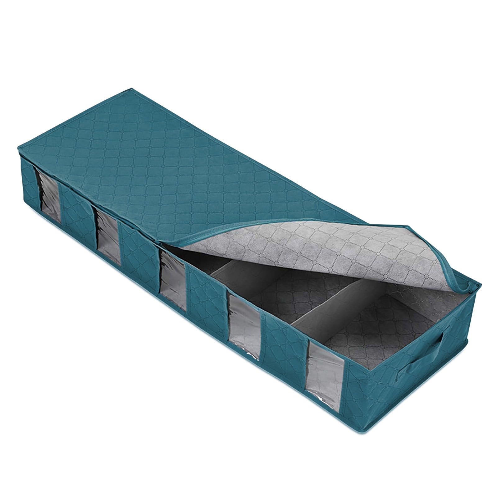 FNGZ Under Bed Storage Organizer with Reinforced Handles and Transparent Window (Blue, 38.79 x 12.99 x 5.90 in) bgbo5