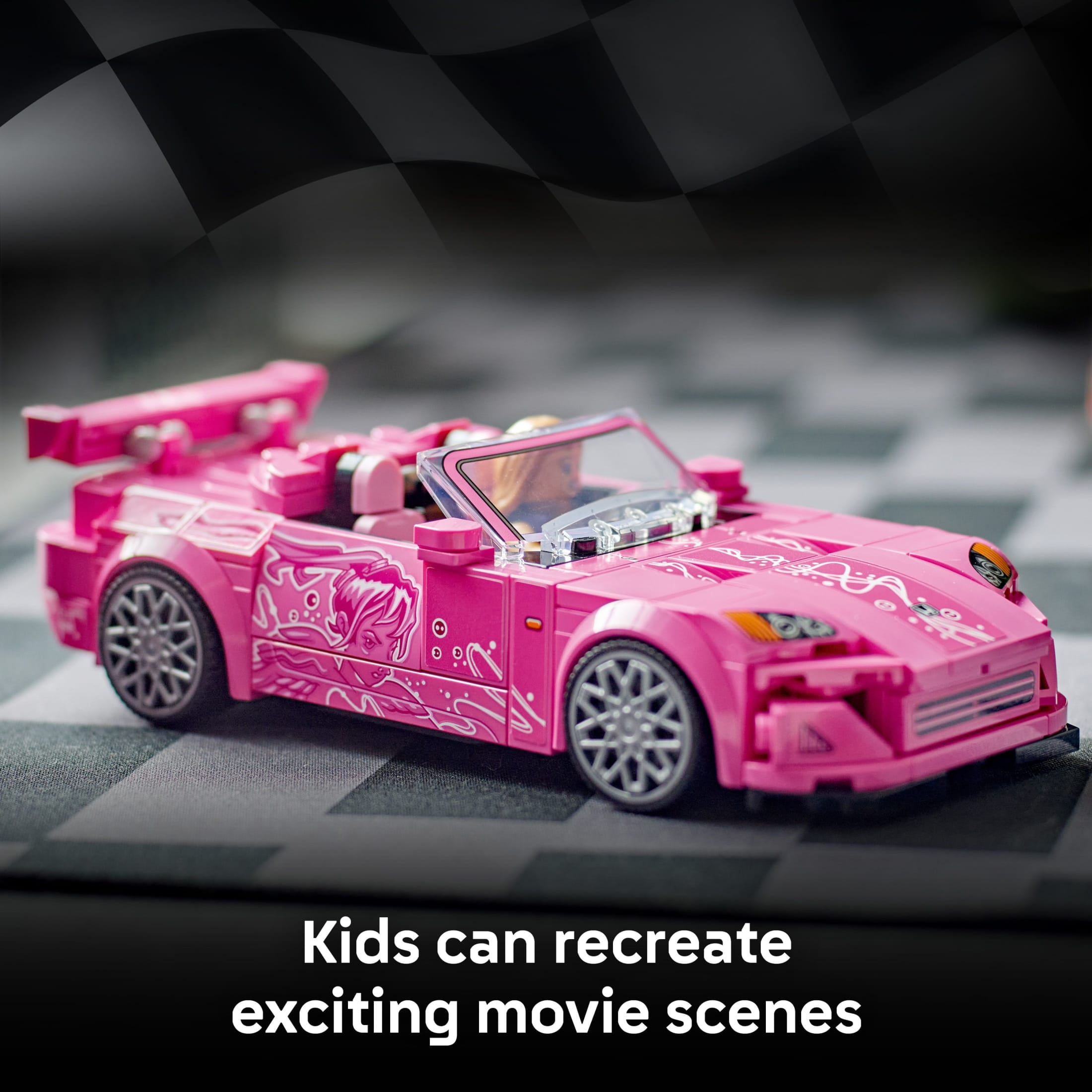 LEGO Speed Champions 2 Fast 2 Furious Honda S2000 Building Set with Suki Minifigure (Hot Pink, 300 Pieces) kdcxb