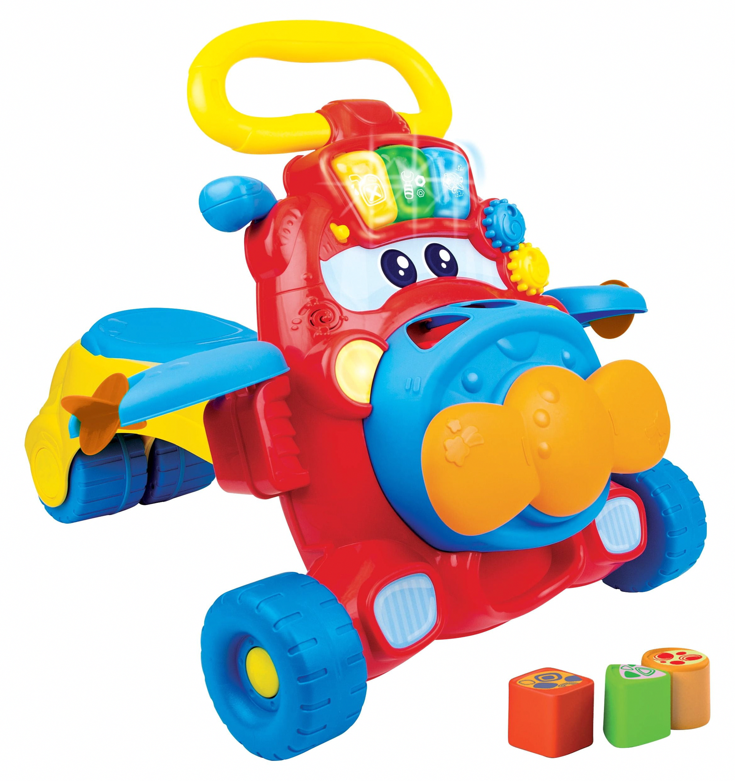 Winfun Junior Jet 2-in-1 Ride-On and Walker Activity Toy (Red, 1 Count) 1l000