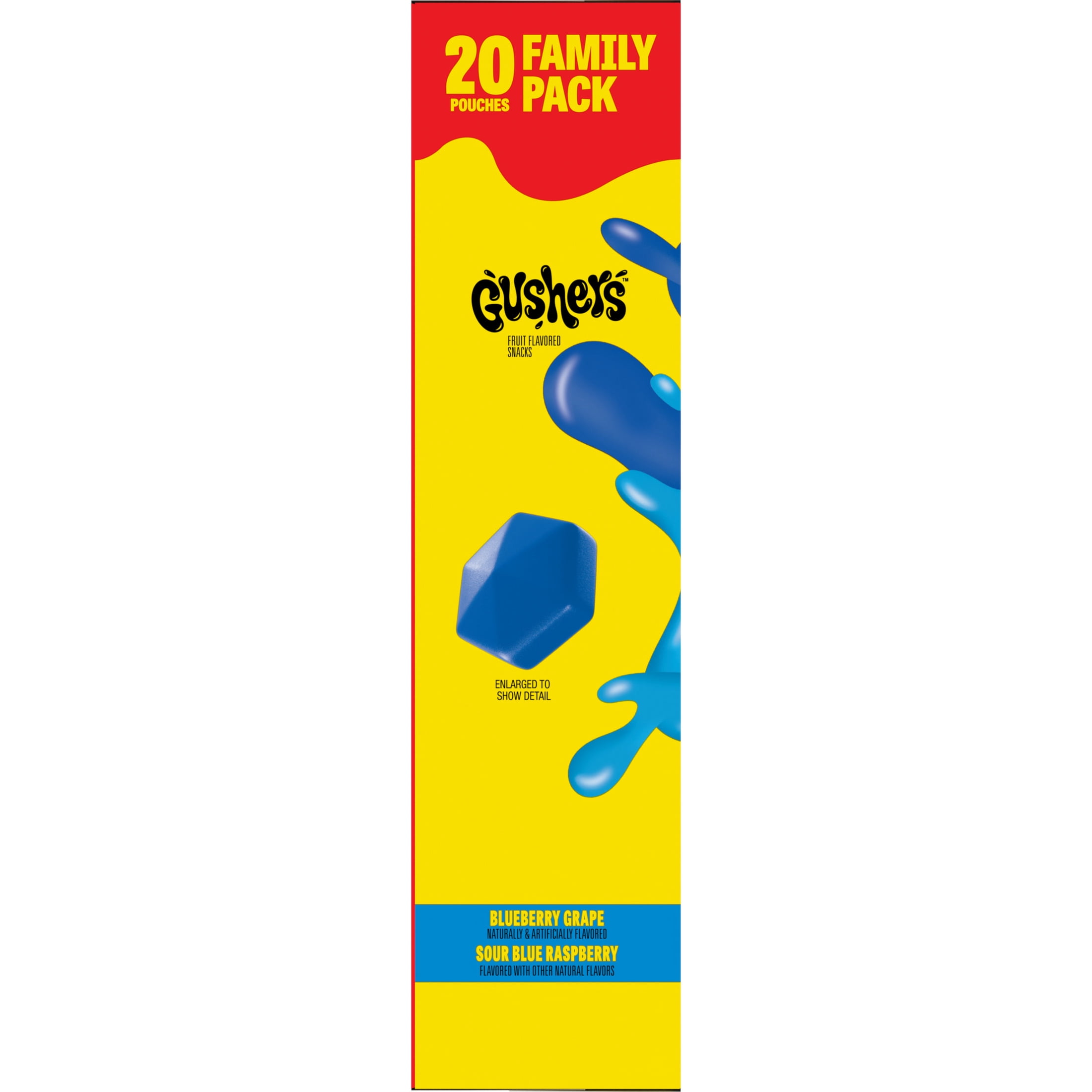 Gushers Fruit Flavored Snacks, Valentine's Day Edition, Juicy Center Chewy Treats (Blueberry Grape & Sour Blue Raspberry, 20 Ct, 16 oz) hr2nu
