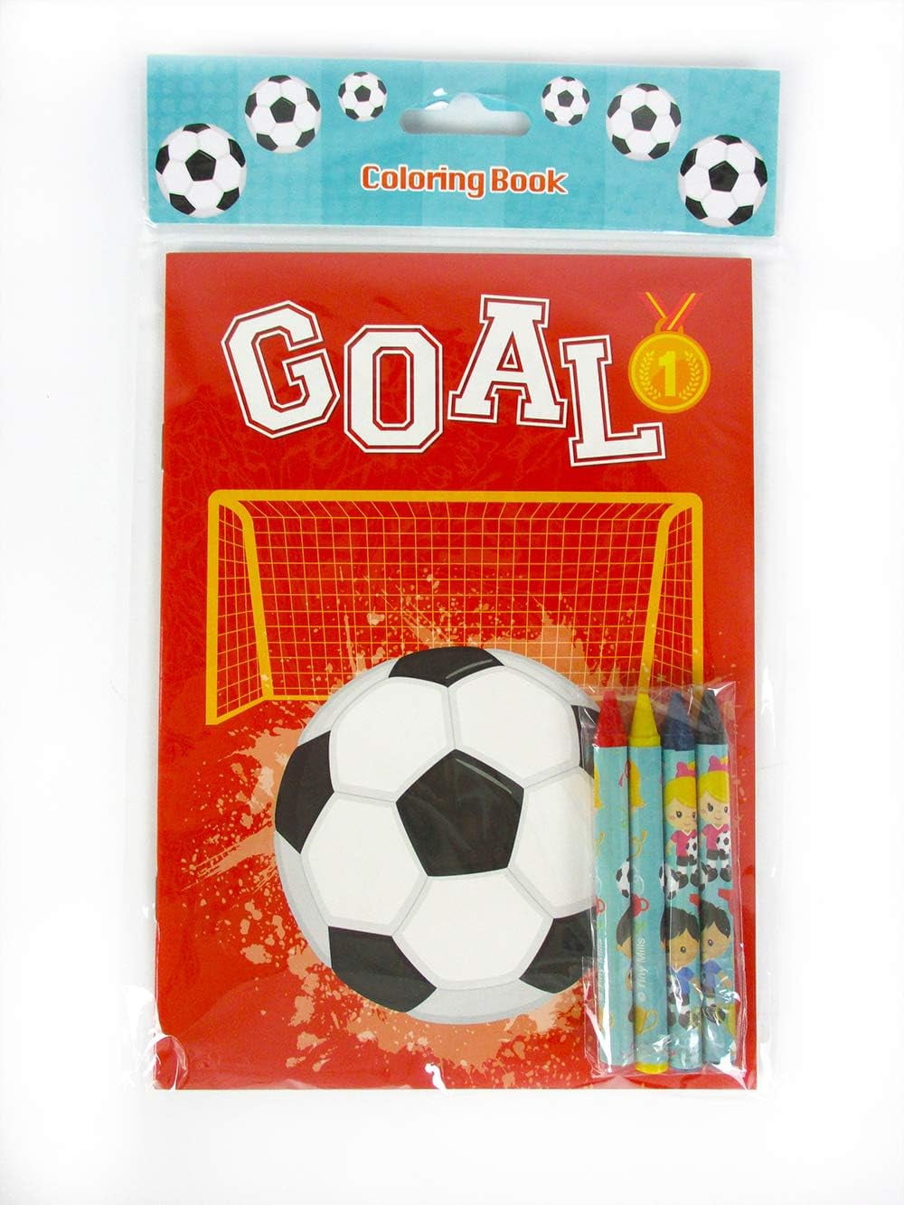 Tinymills Soccer Themed Coloring Books Activity Set for Kids (12 Books, 48 Crayons, 9 in x 7 in) svd1a